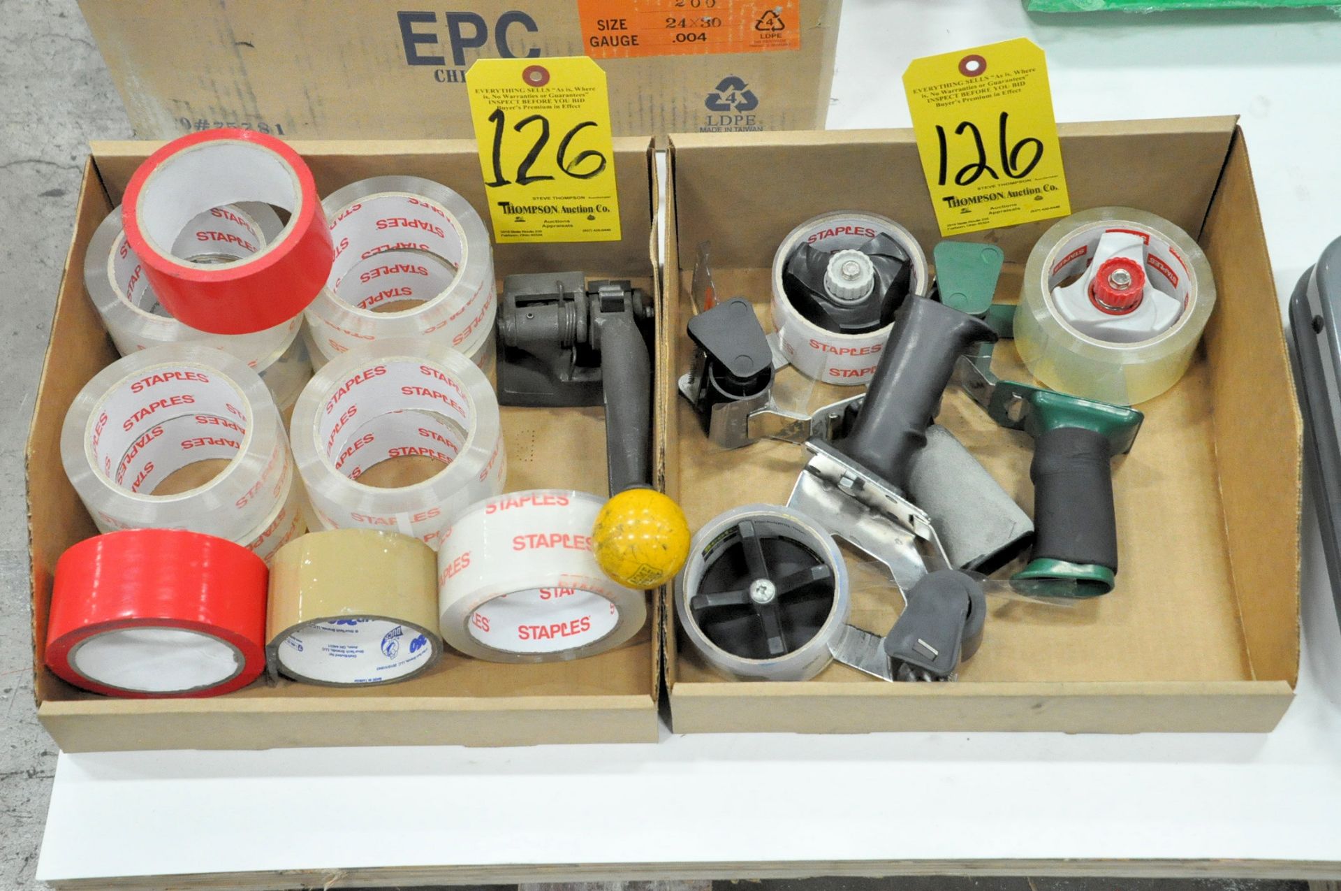 Lot-Packing Tape, Tape Guns and (1) Banding Tensioner in (2) Boxes