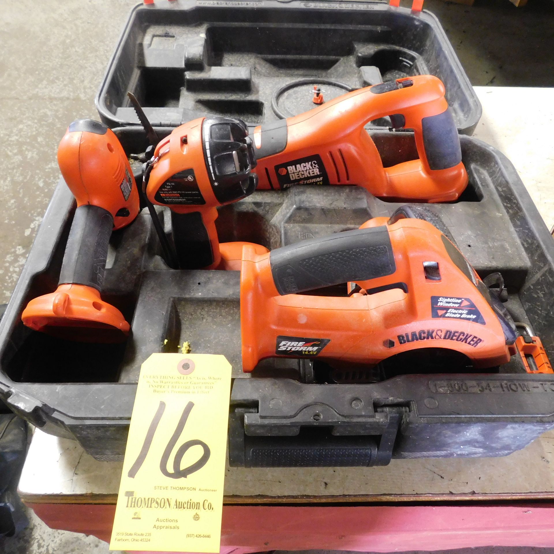 Black & Decker Tool Case with Tools, Lot Location 117 S. Third St., Ansonia, Ohio