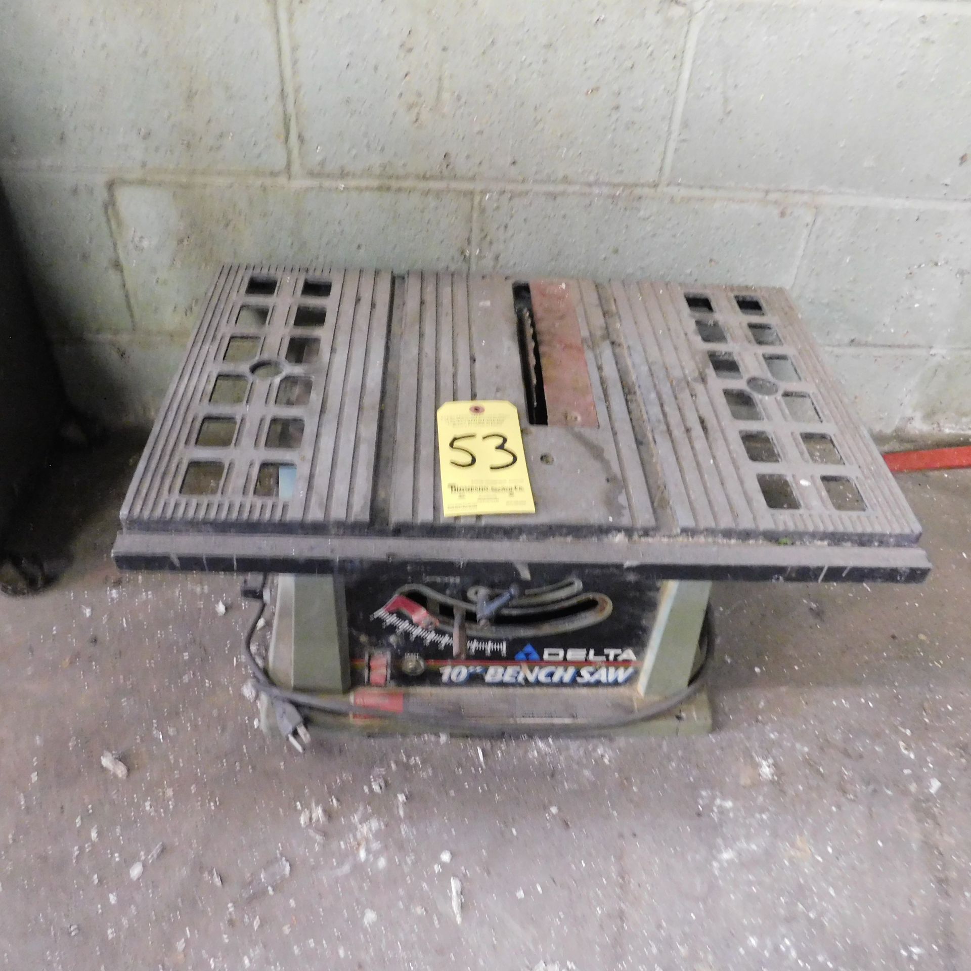 Delta 10" Table Saw, Lot Location 117 S. Third St., Ansonia, Ohio