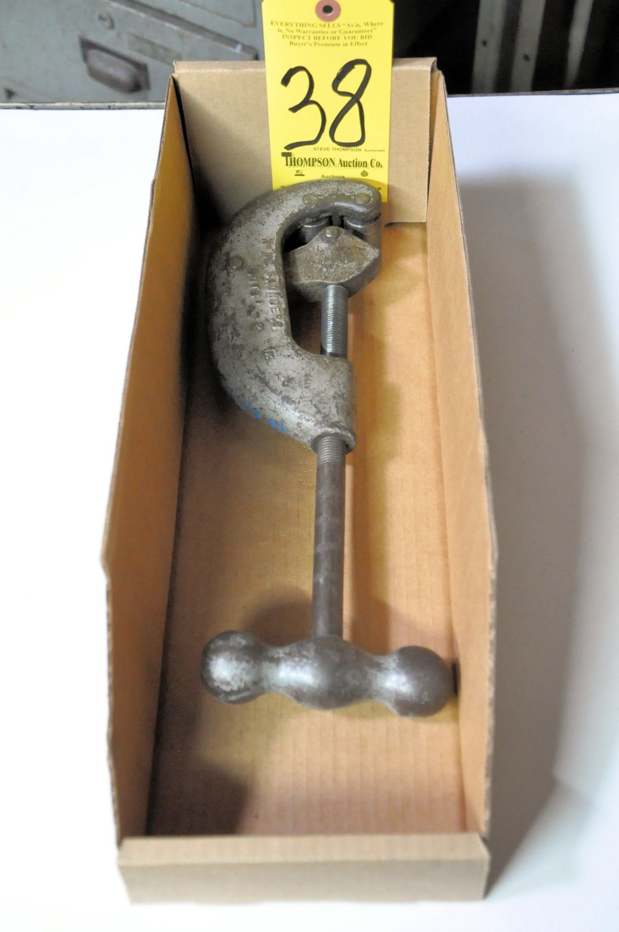 Large Pipe Cutter in (1) Box Under (1) Table