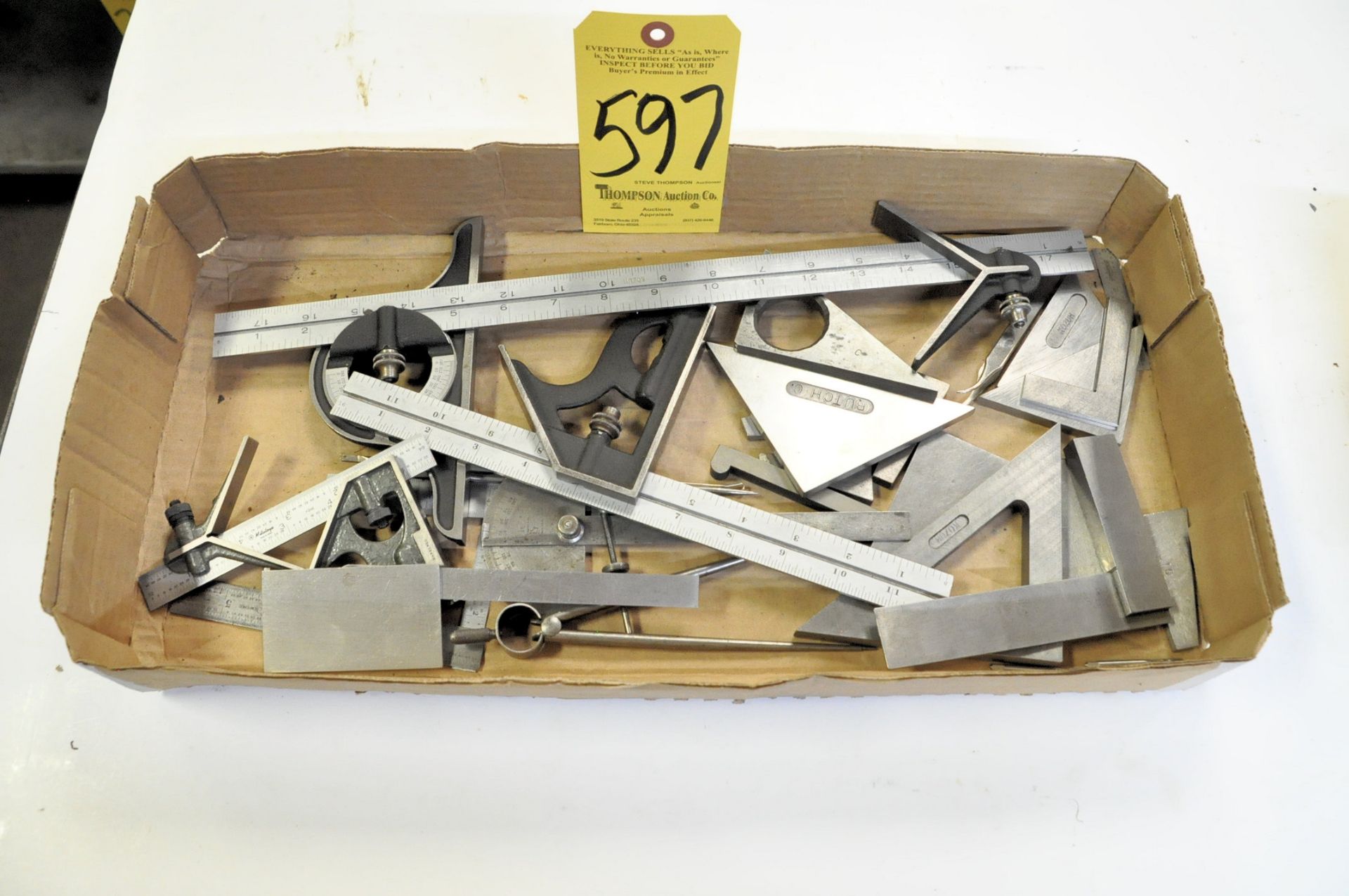 Lot-Angle Gauges, Manual Calipers and Combination Squares in (1) Box