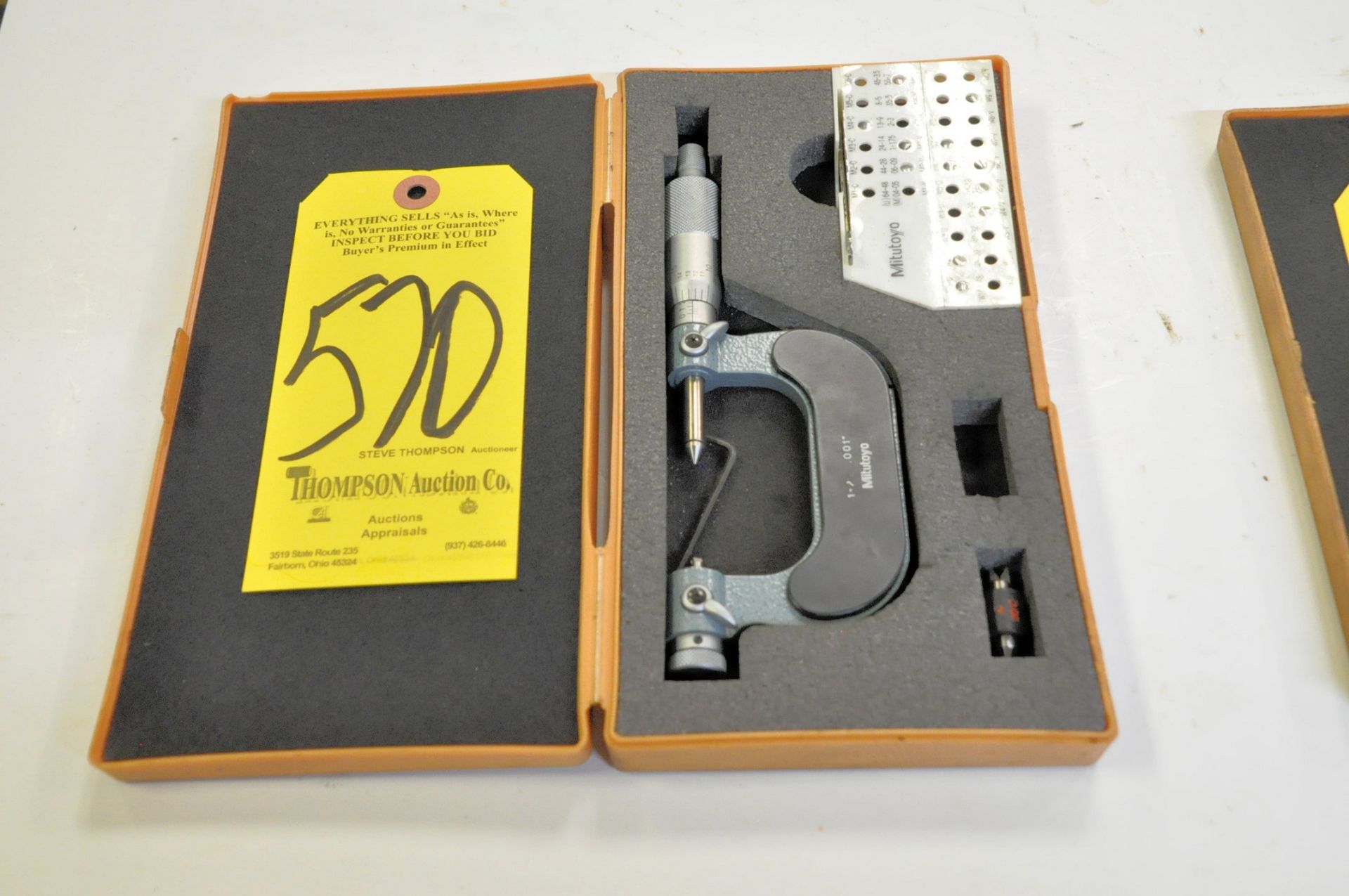 Mitutoyo No. 126-138, 1 - 2" Screw Thread Micrometer with Case