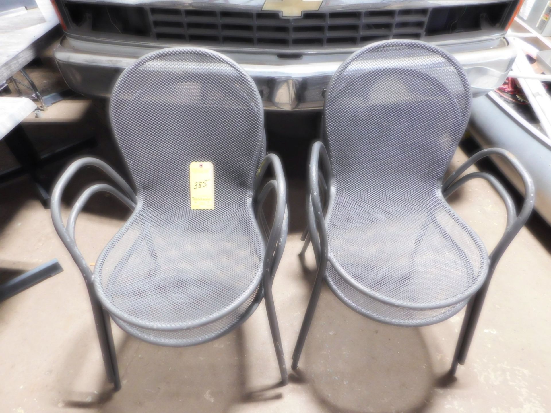 (4) Mesh Outdoor Arm Chairs