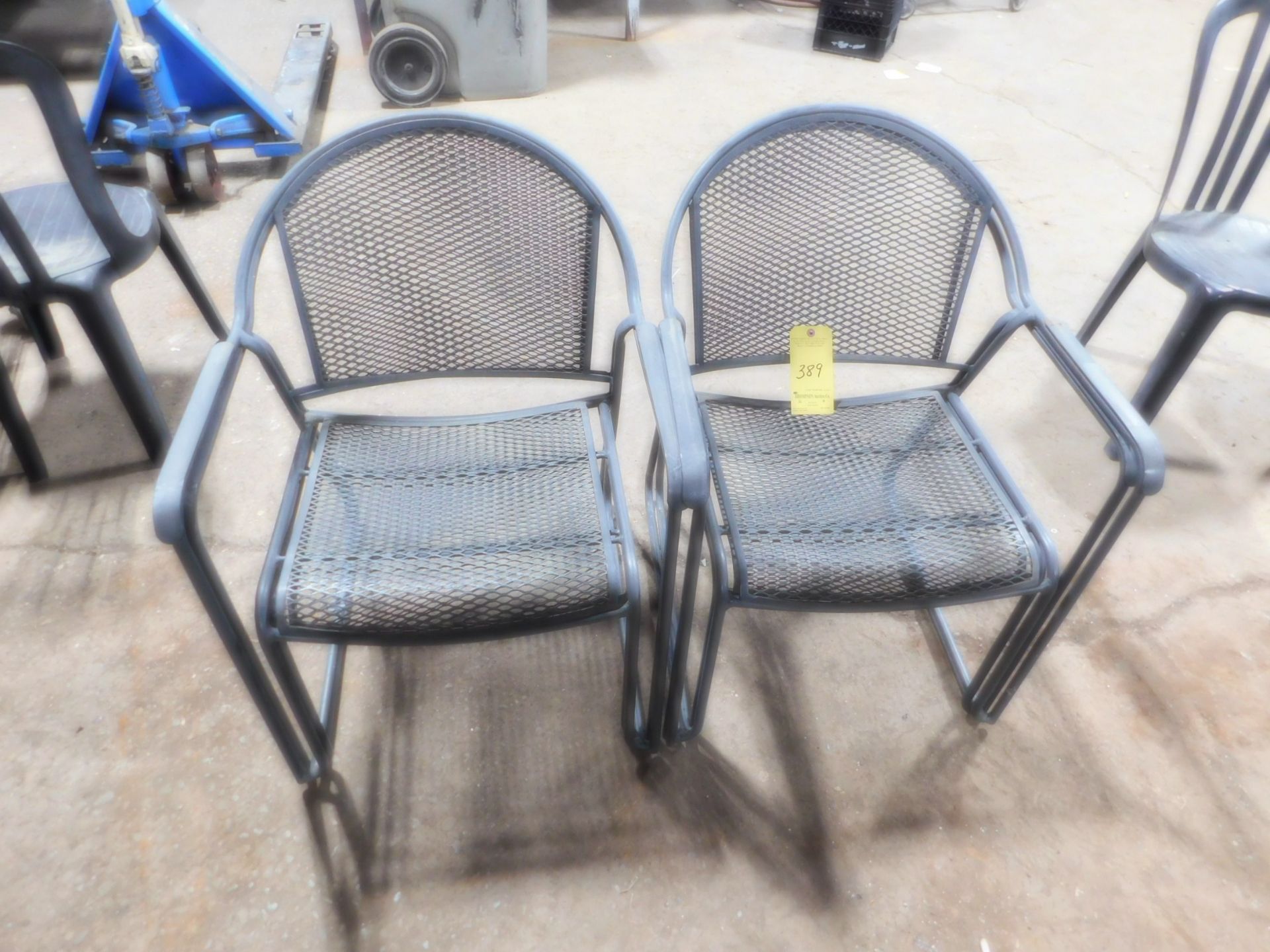 (4) Mesh Outdoor Arm Chairs