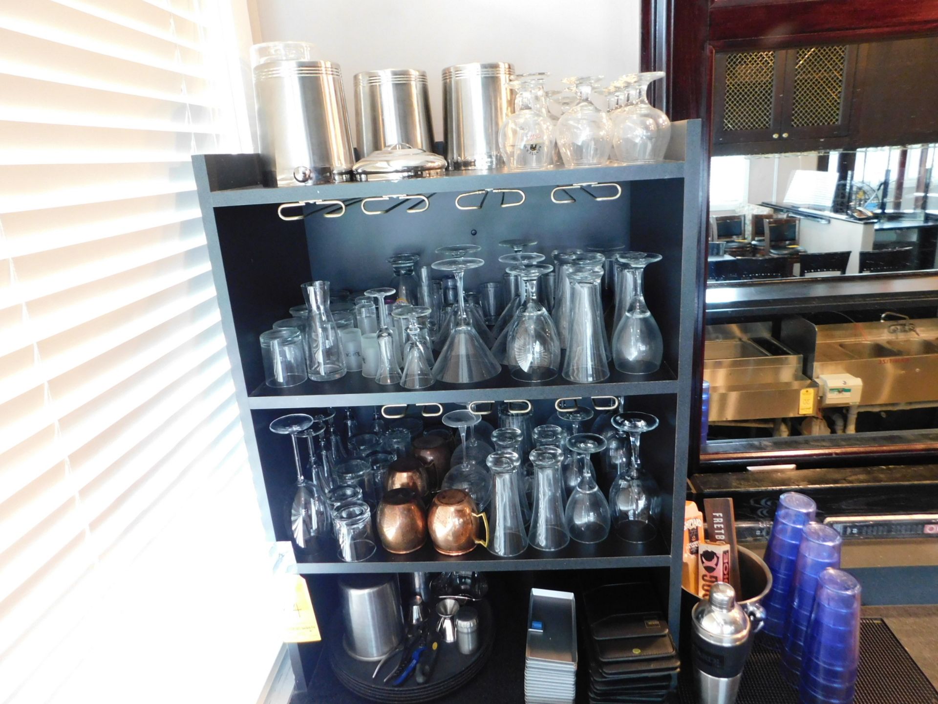 Glassware, Bar Accessories, Shelving