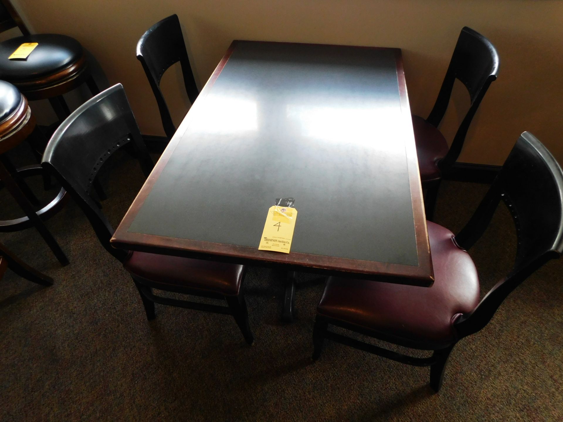 Table with 4 Chairs, 4'L x 30"W