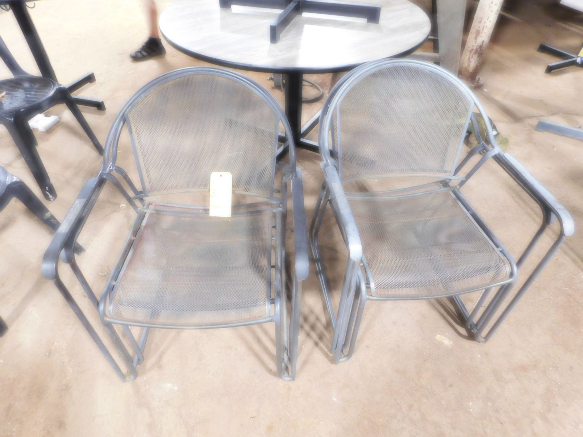 (4) Mesh Outdoor Arm Chairs