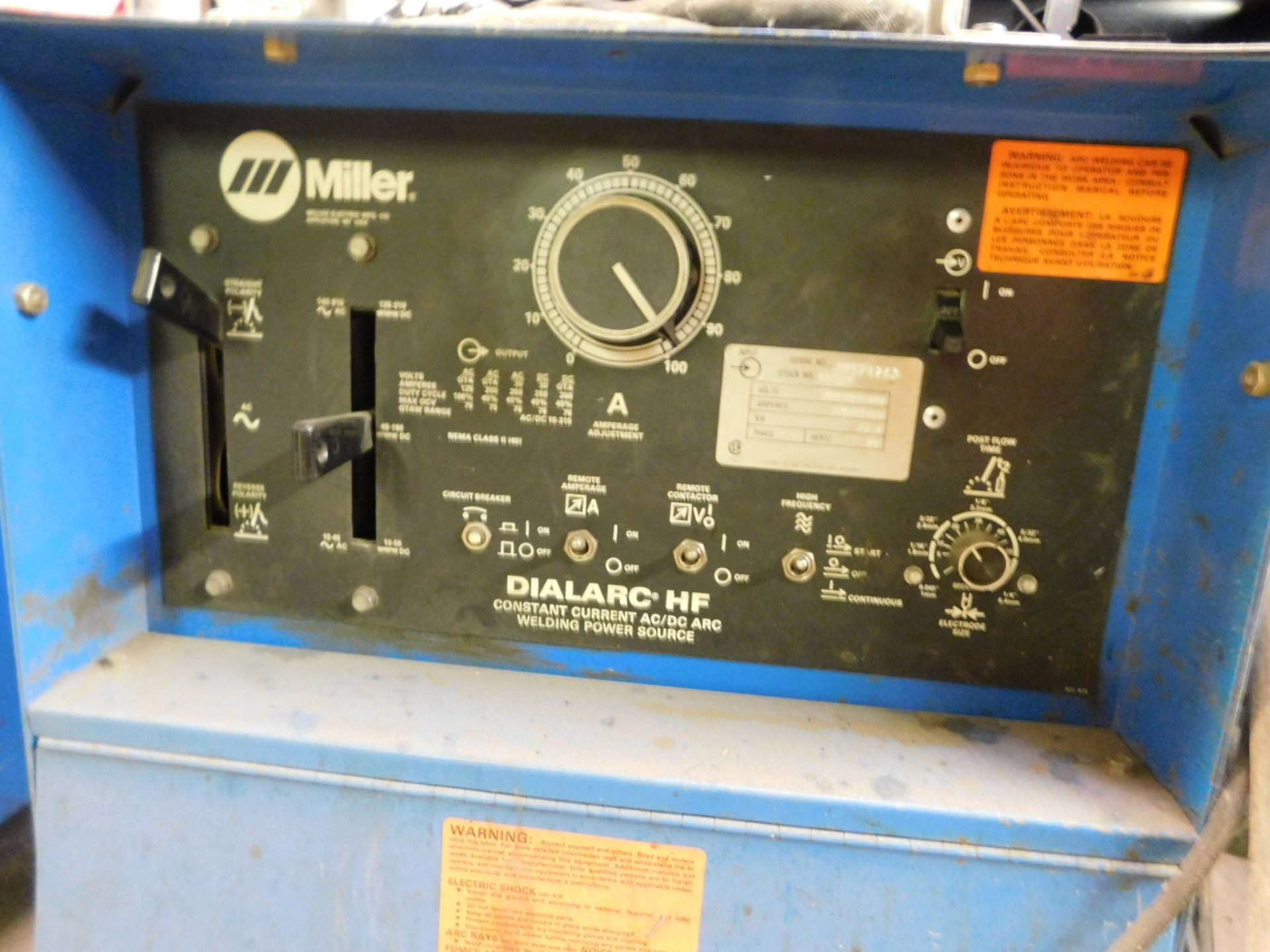 Miller Dialarc HF TIG WELDER SNJH174263 230/460V SINGLE PHASE