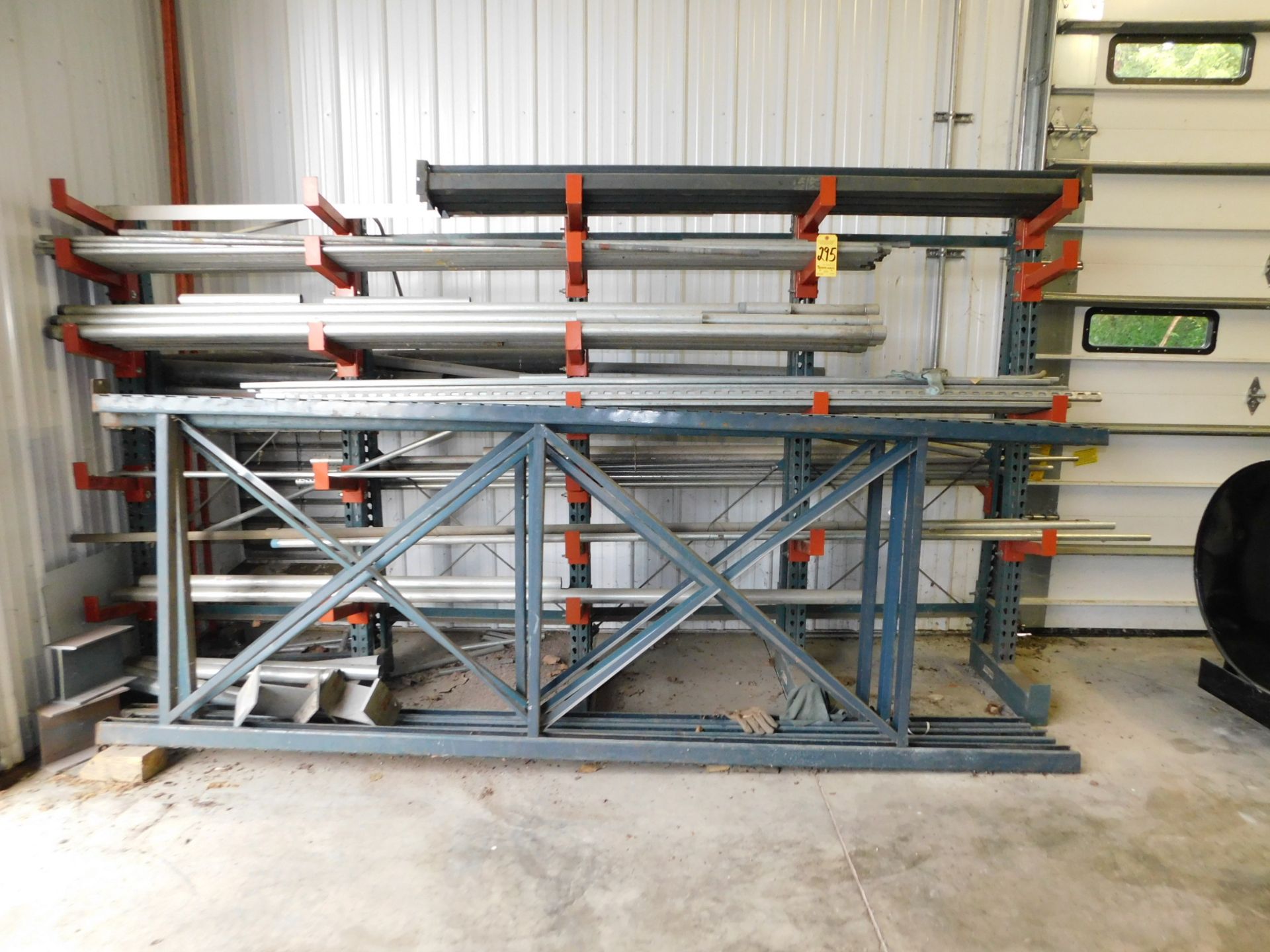 2 Sided Cantilever Pipe Storage Rack +contents6'6"HX12'WX3'Front to Back, Contents Include (3)