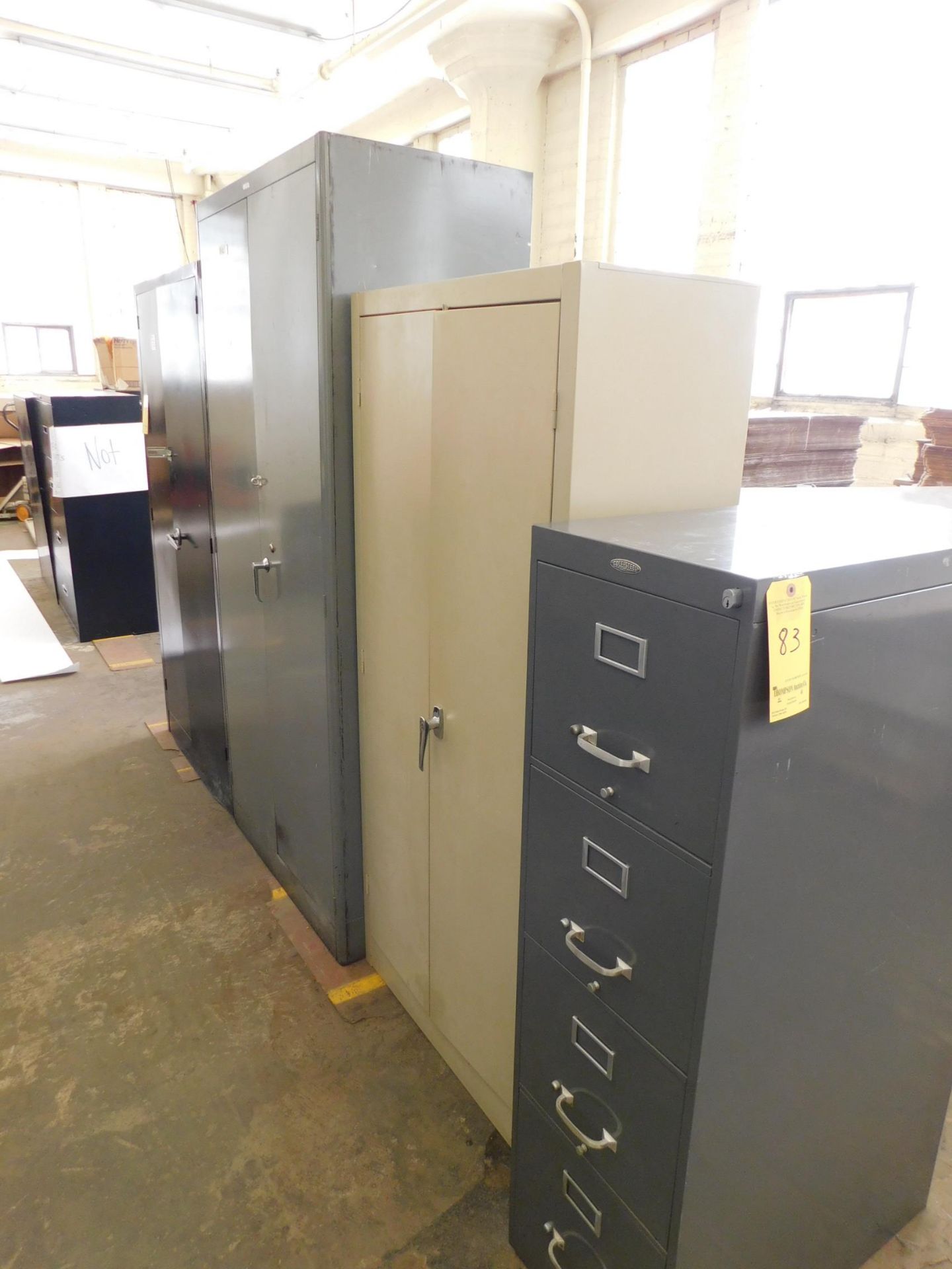 (5) Misc. Filing Cabinets and (3) Two Door Cabinets