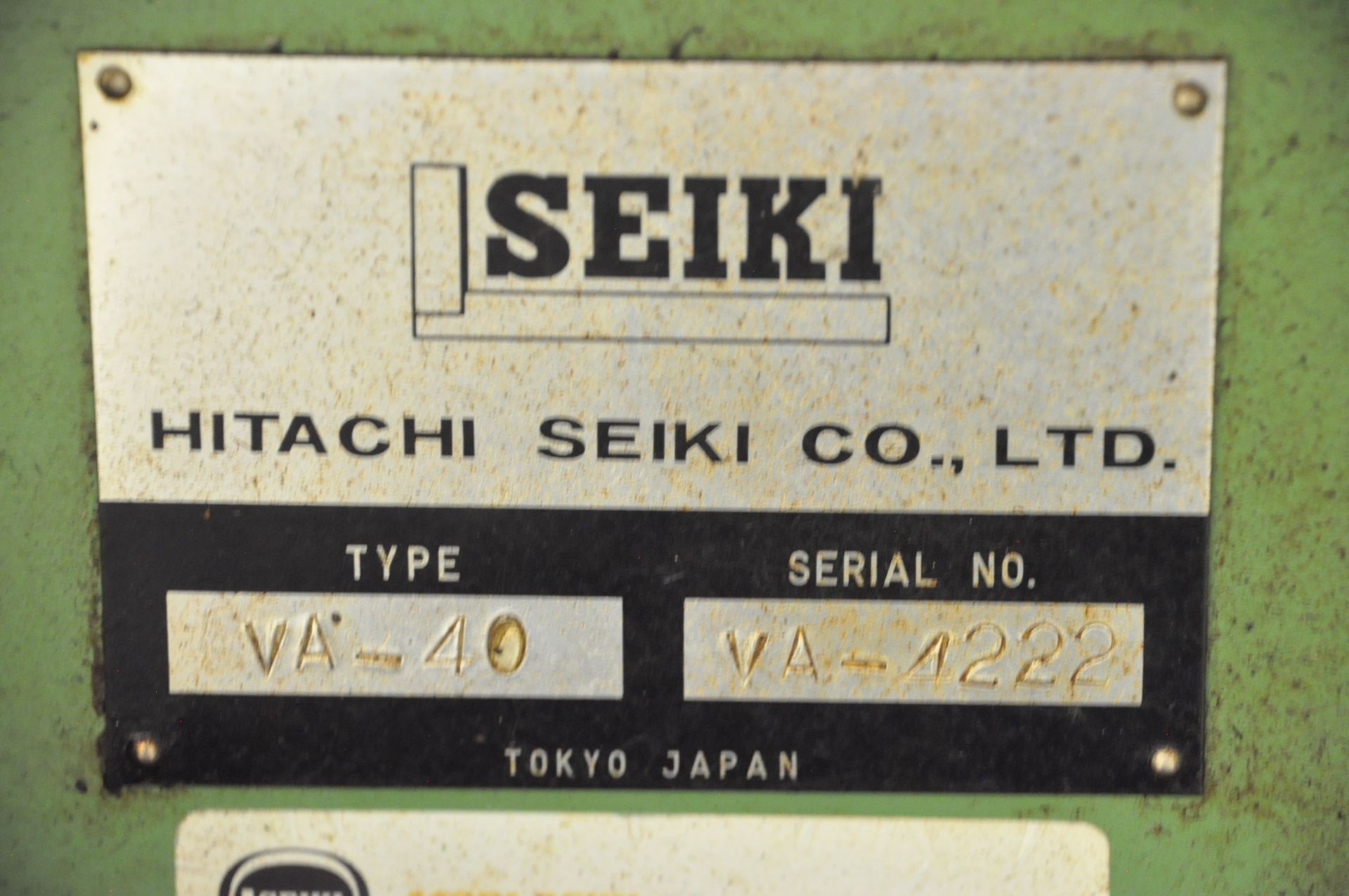 Hitachi Seiki Model VA40, CNC Vertical Machining Center, S/n VA-4222, System 6M CNC Controller, 25- - Image 11 of 11