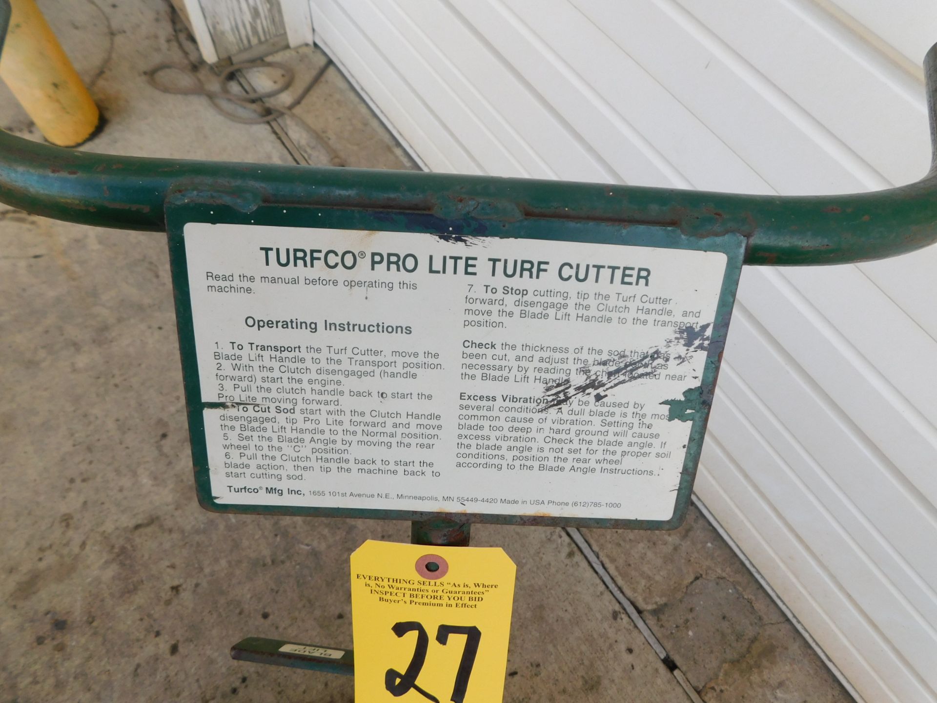 Turfco Pro Lite Gas powered Turf Cutter - Image 8 of 9