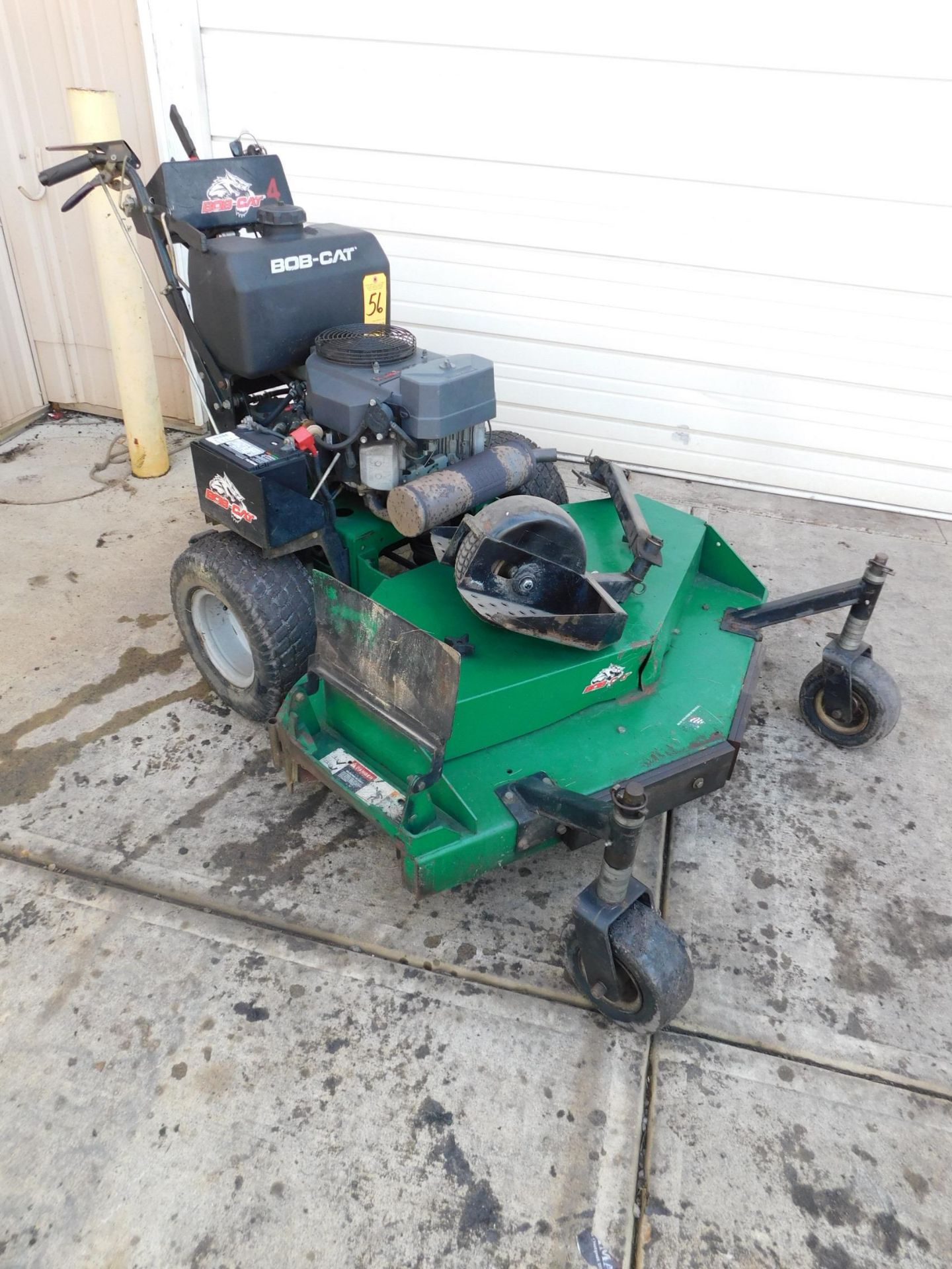 Bob-Cat walk behind Mower SN#93430200339, 48"deck, Kawaski FH 541V Gas Engine, Stand On Wheel Dolly