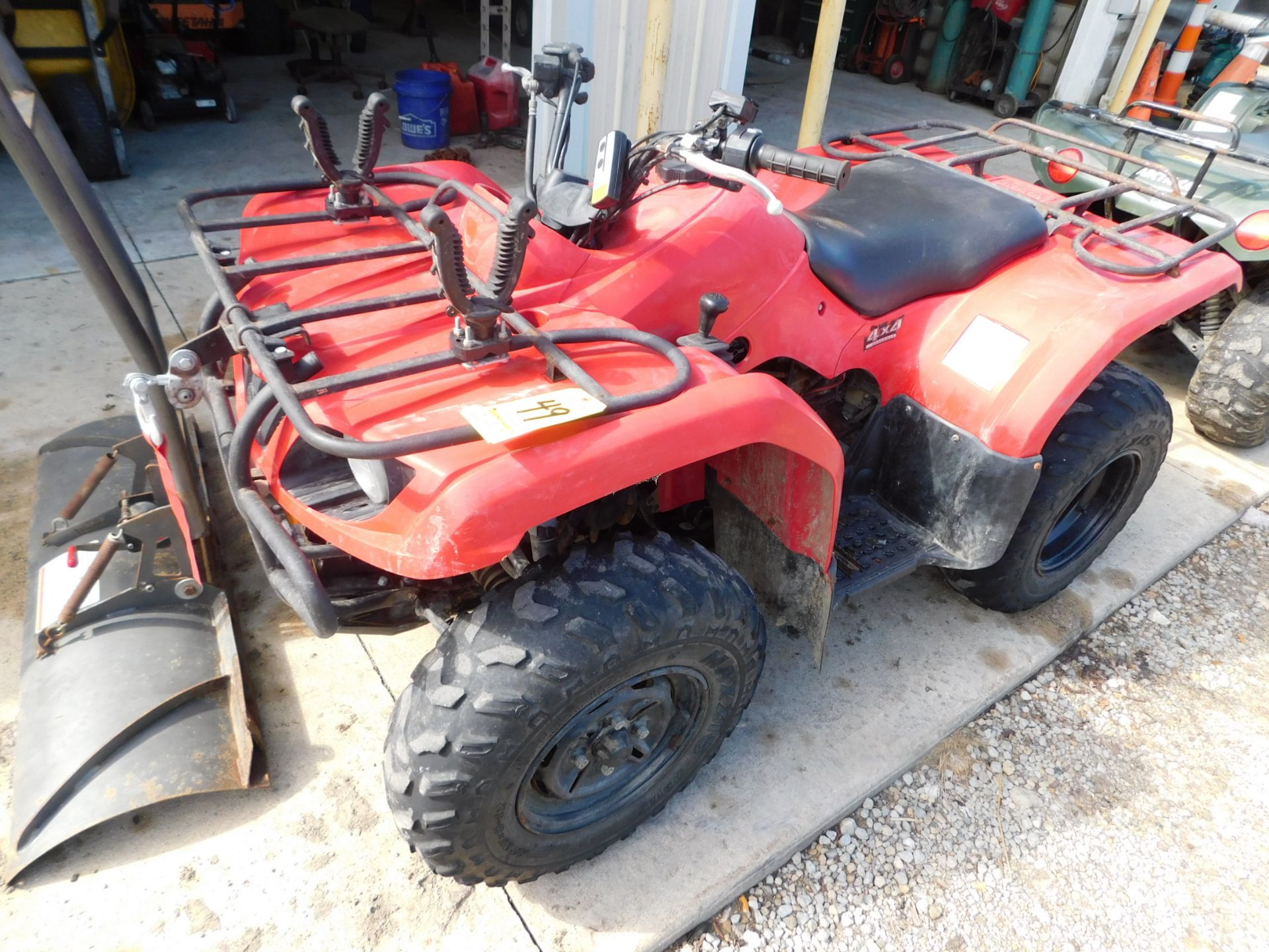 Yamaha Bruin 350 4X4 ATV w/Electric Winch 4' Snow Plow