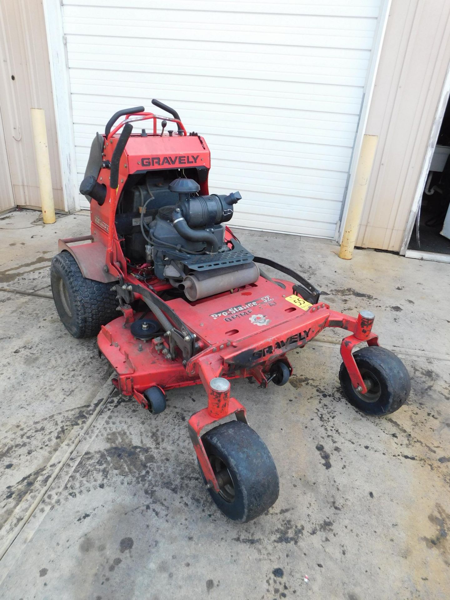 Gravely Pro-Stance 52 Stand on Mower SN#020377, 52"deck, Kawaski FX691VGas Enngine 2,332hrs.