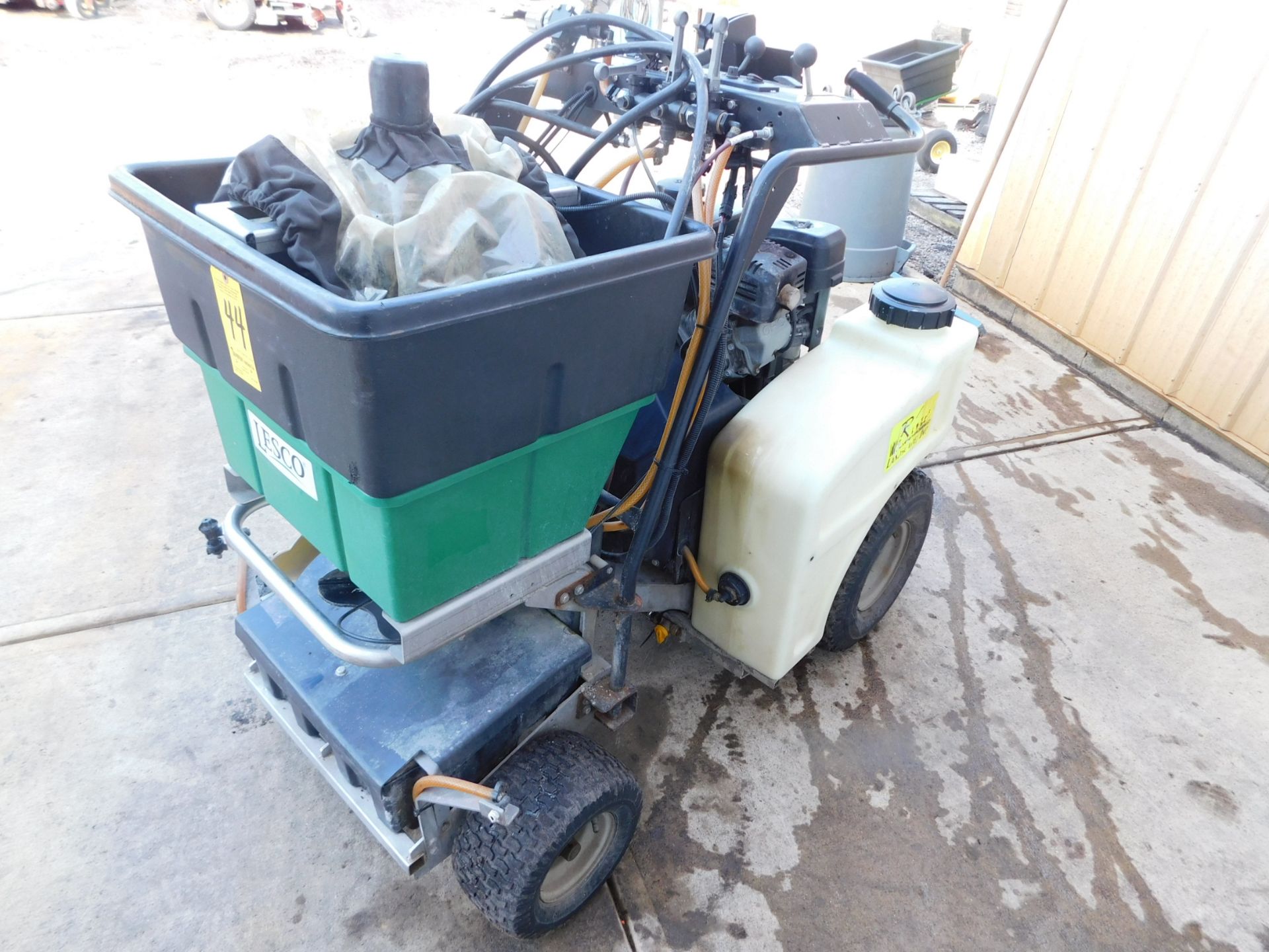 Lesco Gas Powered Stand on Sprayer/Spreader w/Subaru 9hp gas Engine - Image 5 of 9