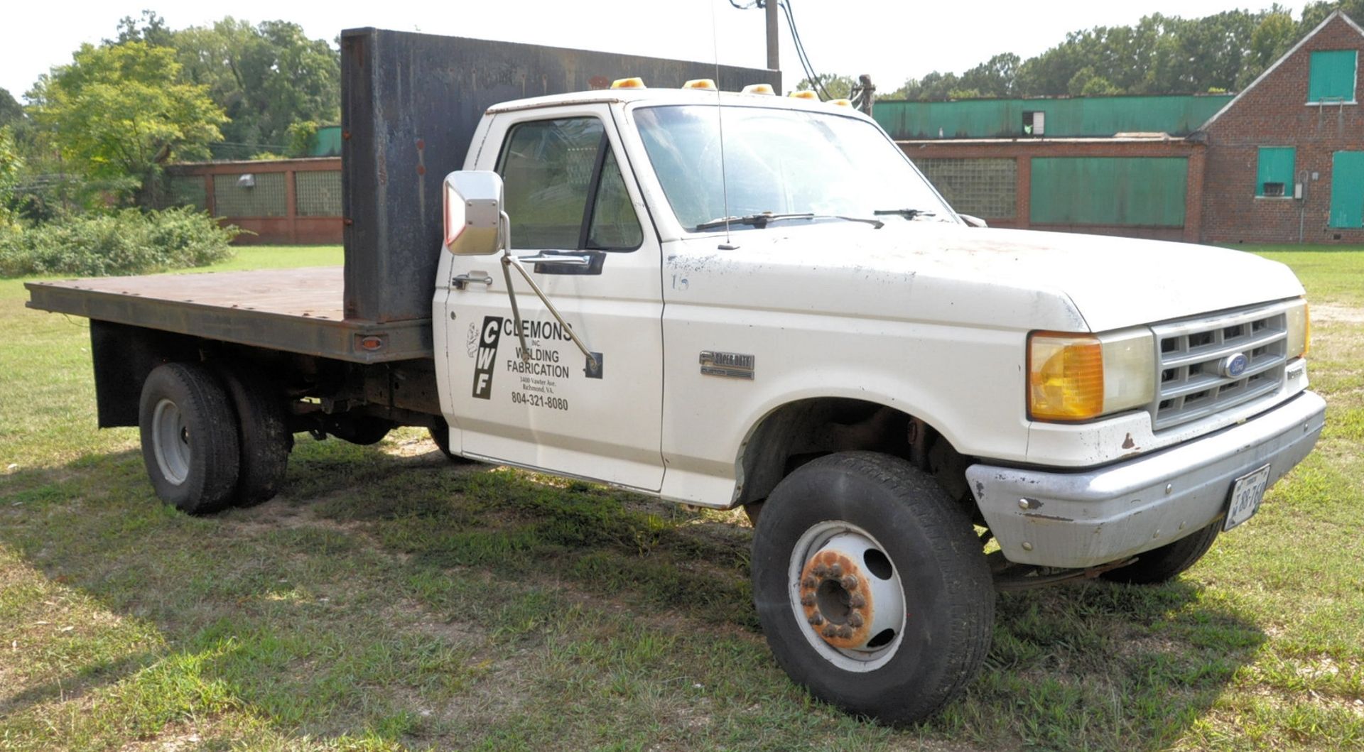 1989 Ford Super Duty Standard Cab Flat Bed Truck, VIN2FDLF47M3KCA94247, 8' x 12' Flat Bed, Rails, - Image 2 of 13