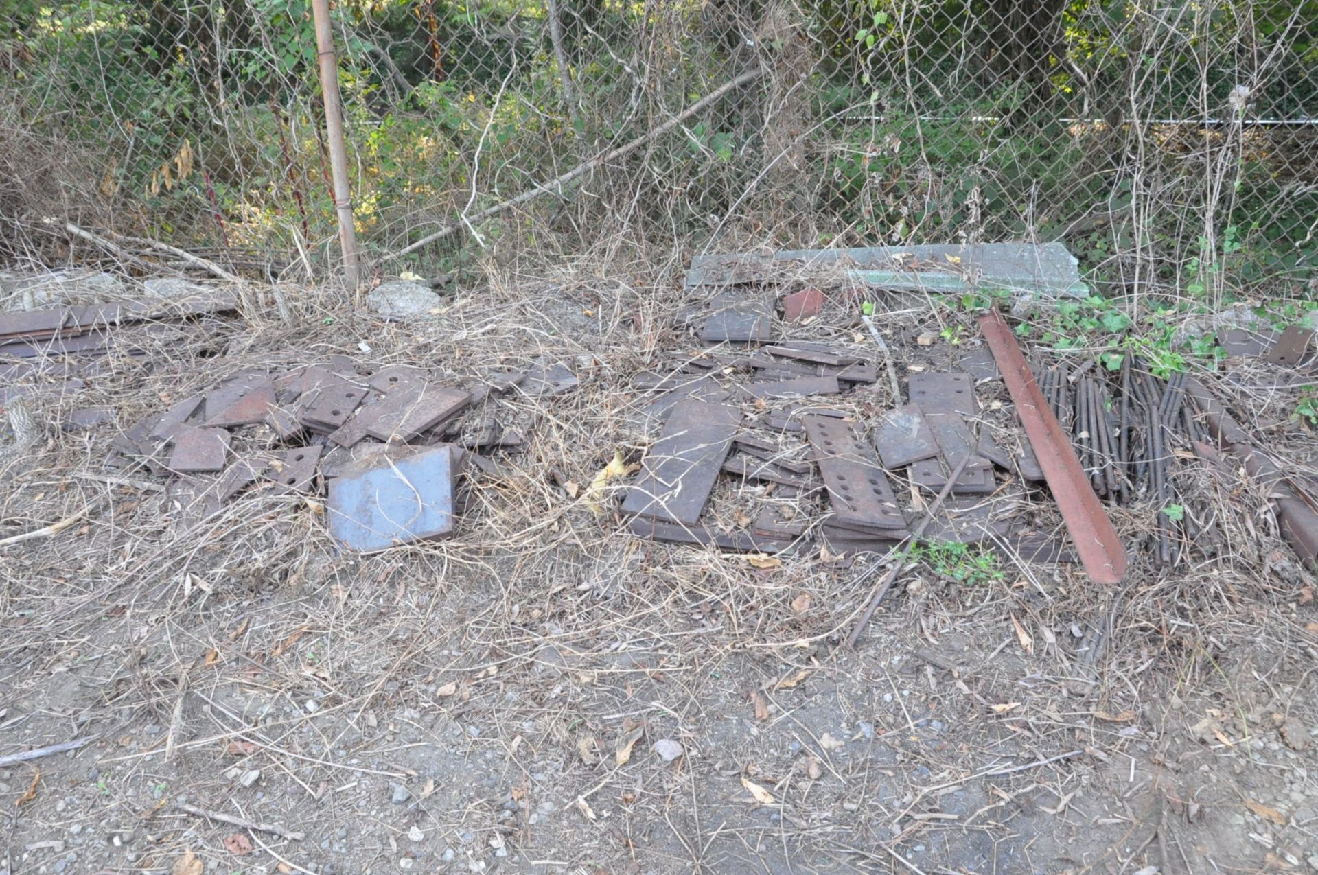 Lot-Various Steel Cutoff Stock Along (1) Fence, (Flat Bar Stock and Rack Not Included) - Image 4 of 16