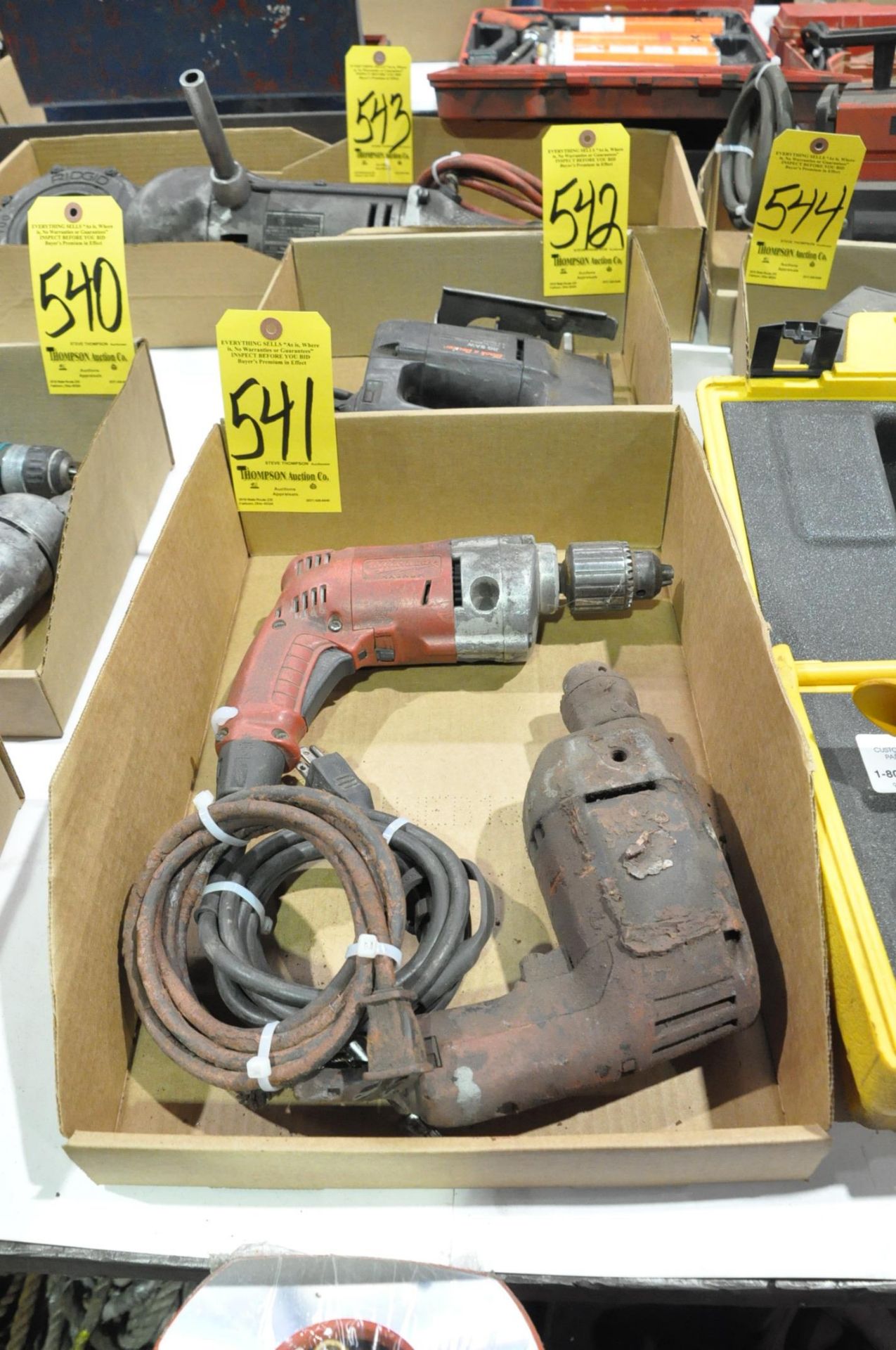 Lot-(1) Milwaukee and (1) No Name Electric Drills in (1) Box