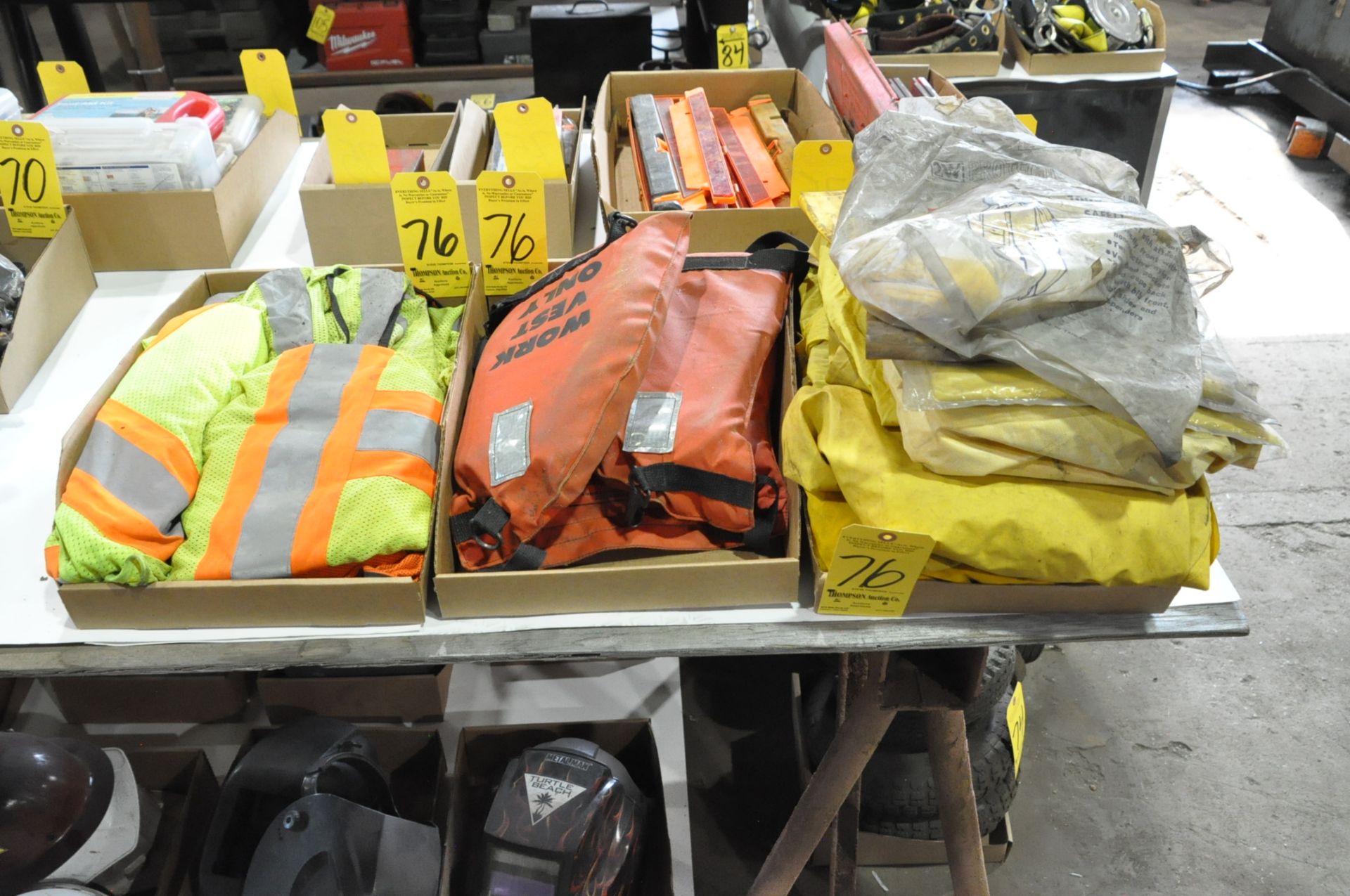 Lot-Safety Vests and High Visibility Rain Suits in (3) Boxes