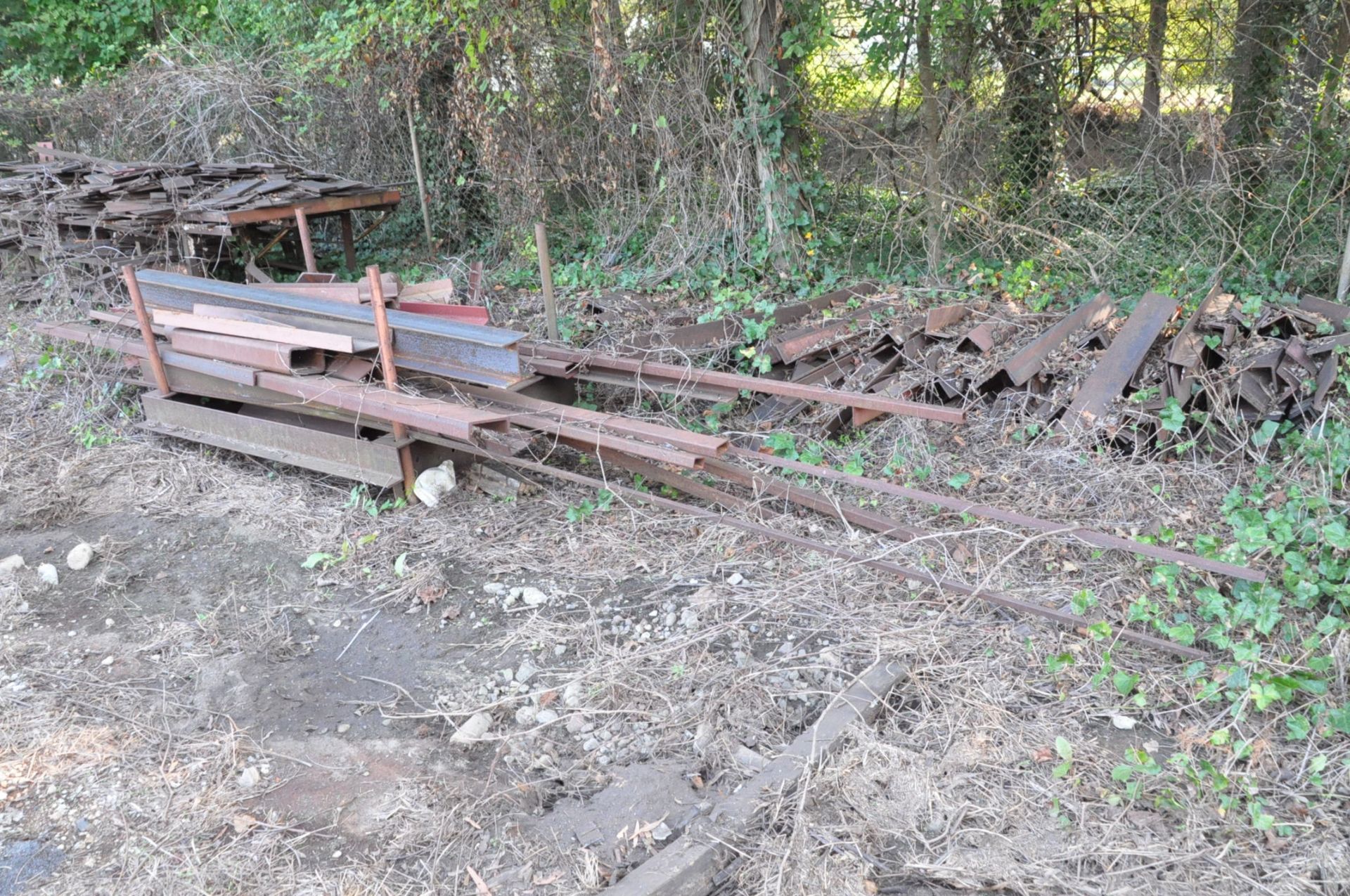 Lot-Various Steel Cutoff Stock Along (1) Fence, (Flat Bar Stock and Rack Not Included) - Image 14 of 16