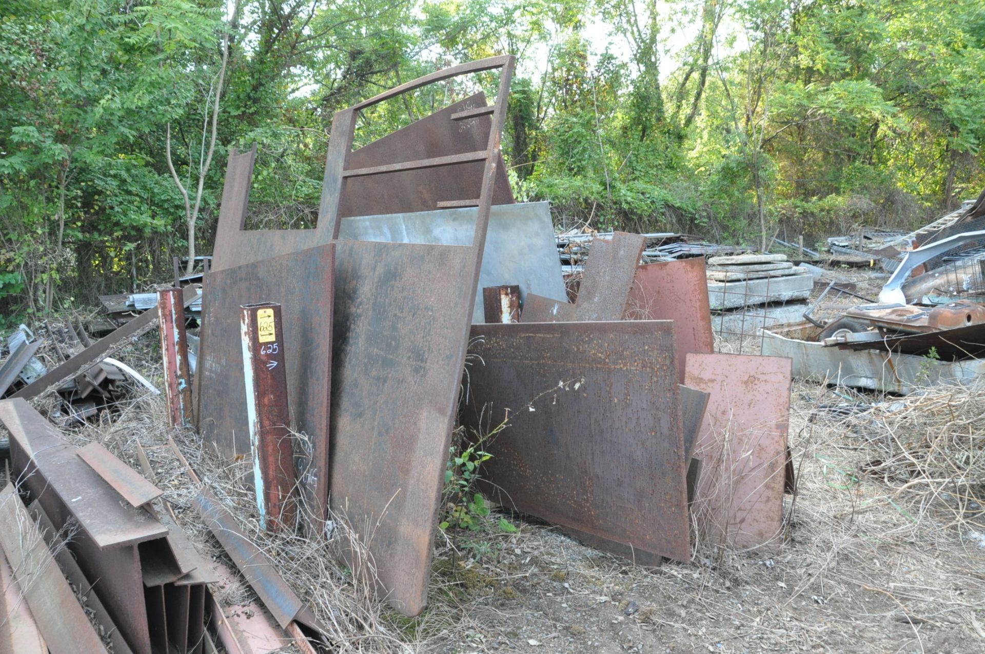 Lot-Various Steel Plate Cutoffs with Rack - Image 2 of 3