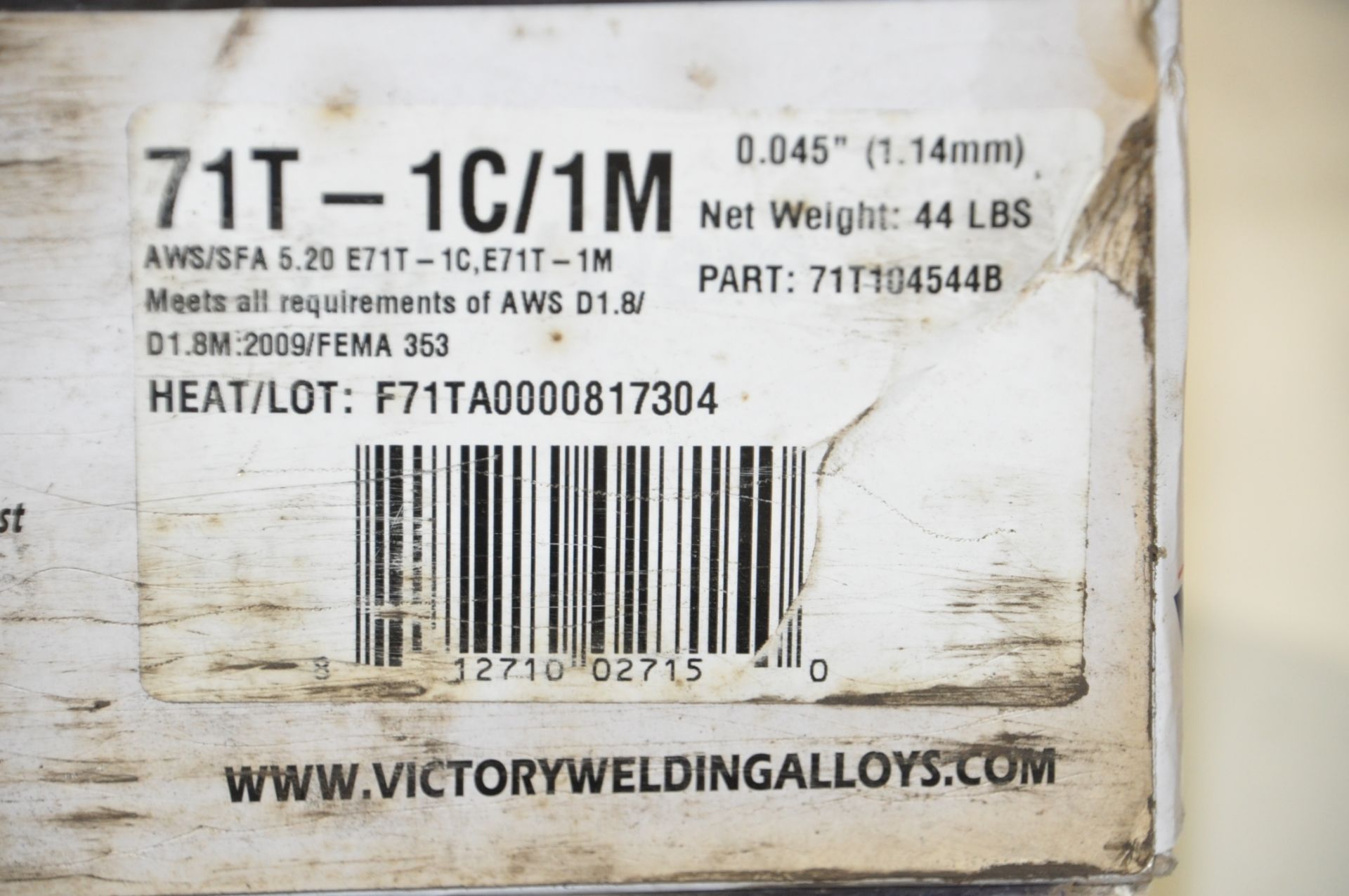 Lot-(2) Spools Victory .045, 71T-1C/1M Welding Wire - Image 2 of 3