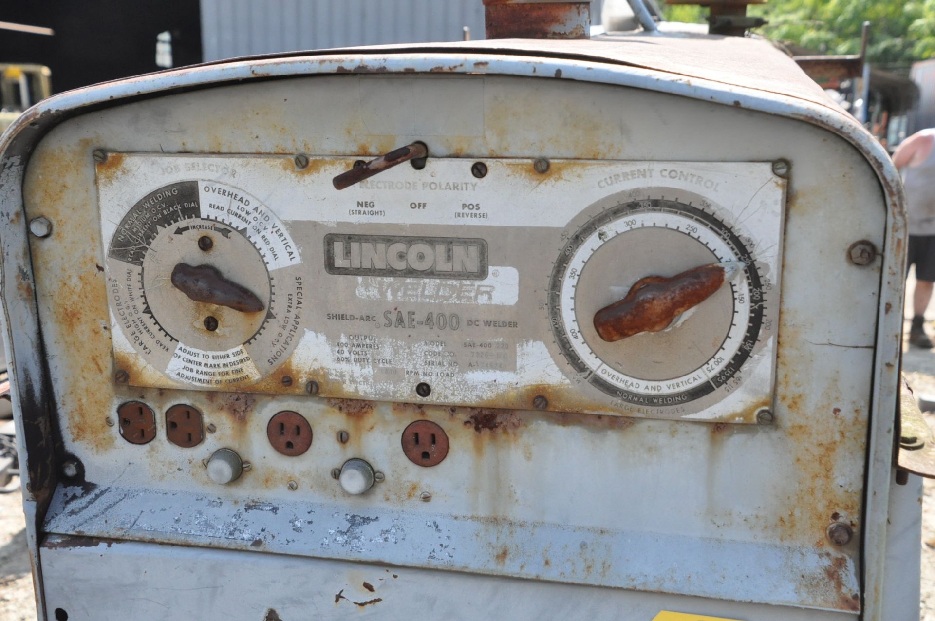 Lincoln Model SAE-400, 400-Amp Capacity DC Arc Welder Power Source, S/n A746240, Diesel Engine - Image 3 of 4