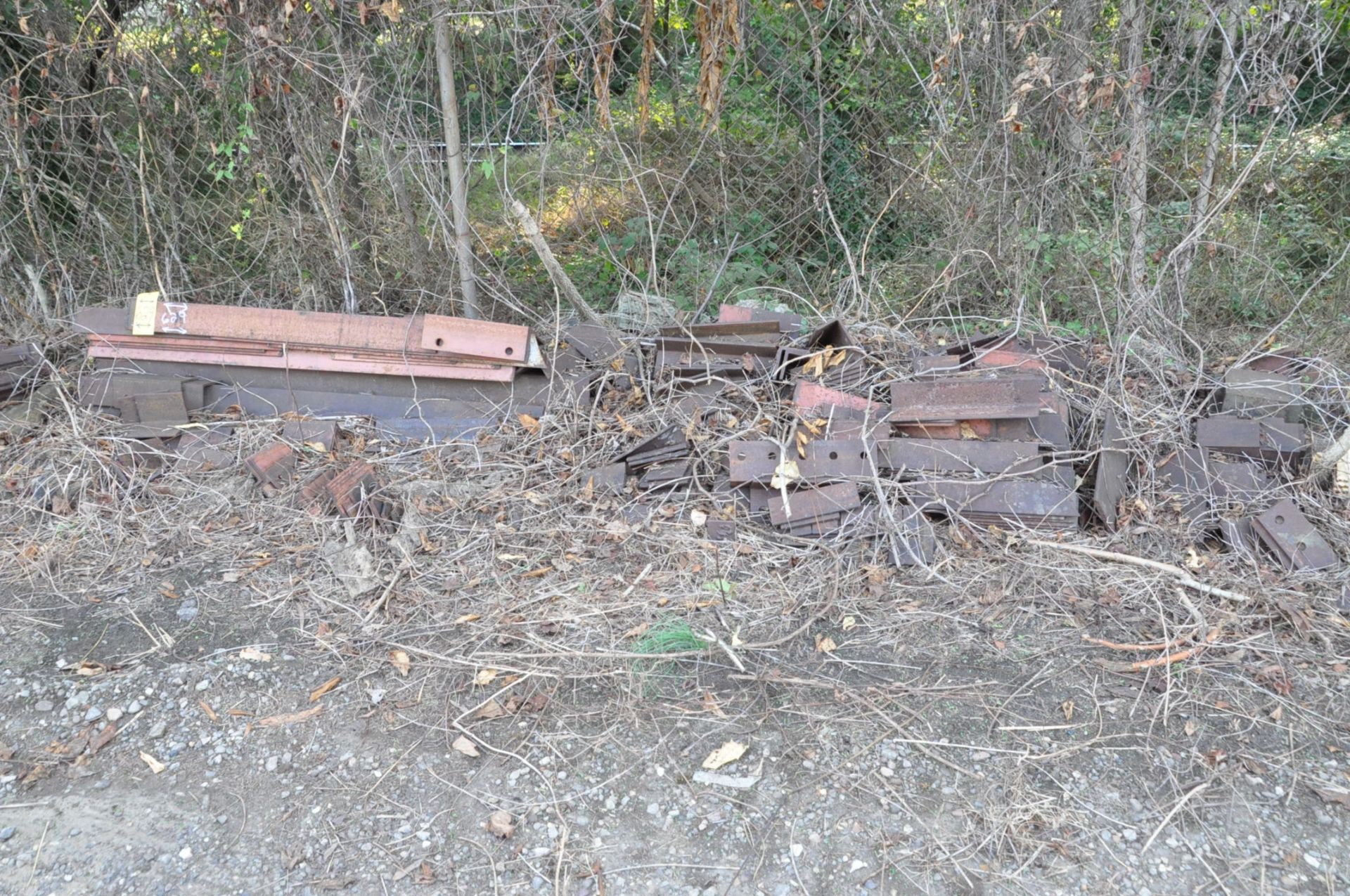 Lot-Various Steel Cutoff Stock Along (1) Fence, (Flat Bar Stock and Rack Not Included) - Image 7 of 16