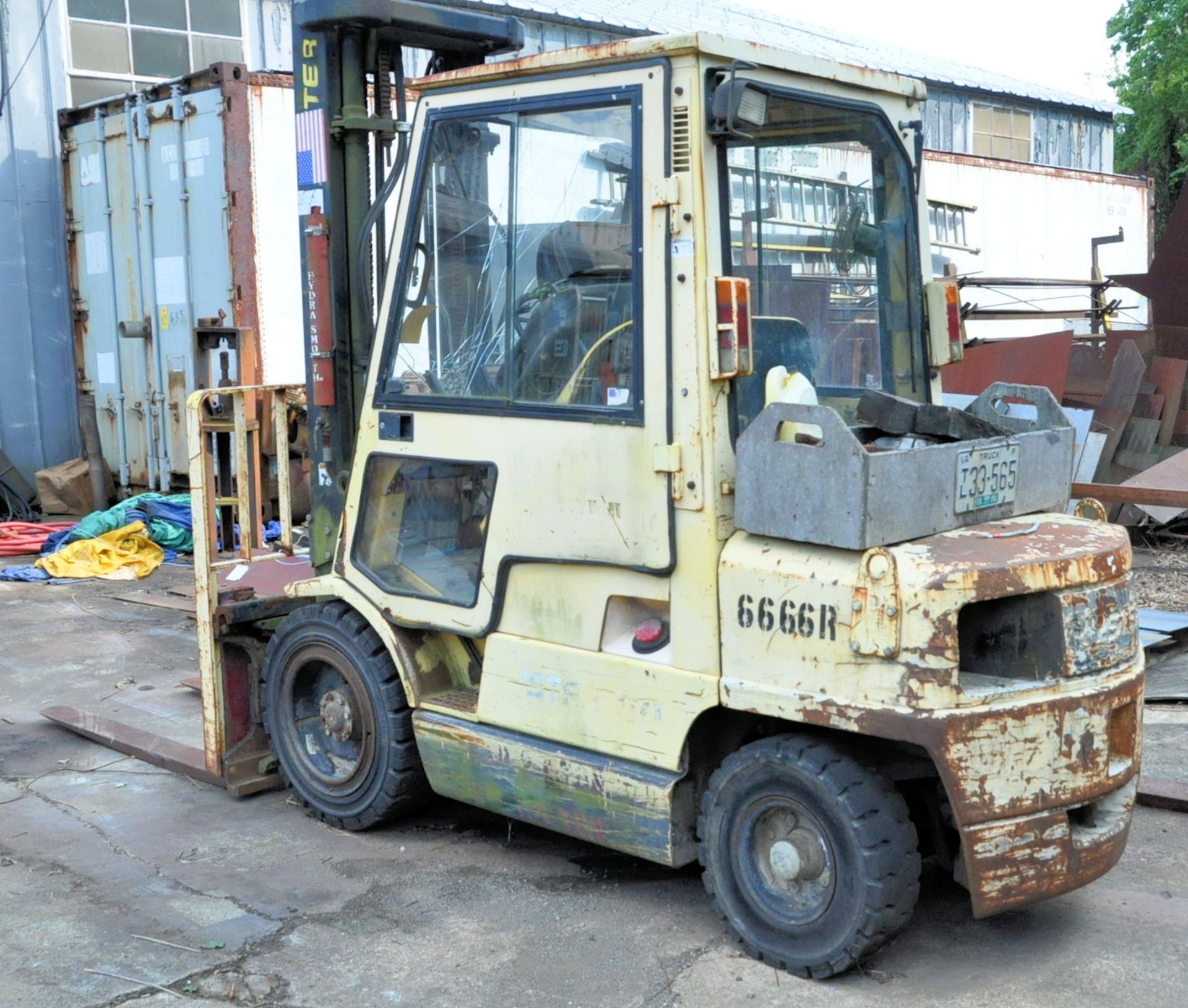 Hyster Model H60XM All Terrain Fork Lift Truck, 5,500-Lbs. Capacity, Diesel, 3-Stage Mast, 42" x - Image 3 of 6