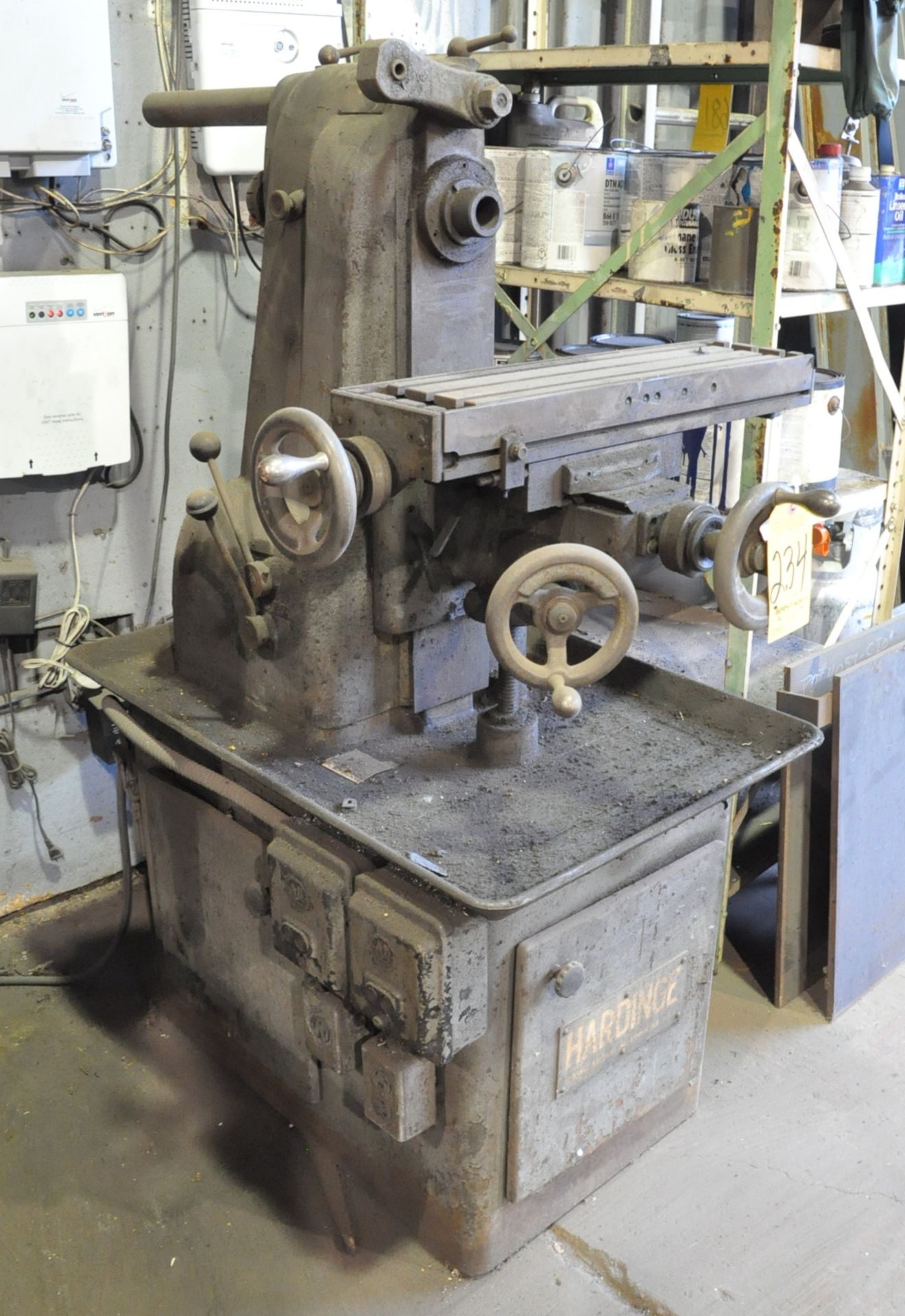 Hardinge Horizontal Milling Machine, S/n N/a, 6 1/2" x 25 1/2" T-Slotted Table - Image 2 of 3