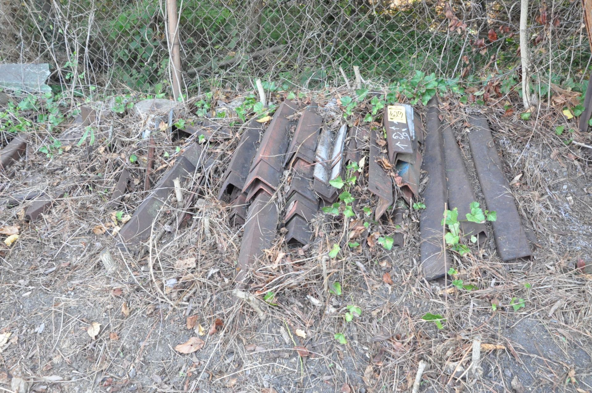 Lot-Various Steel Cutoff Stock Along (1) Fence, (Flat Bar Stock and Rack Not Included) - Image 3 of 16