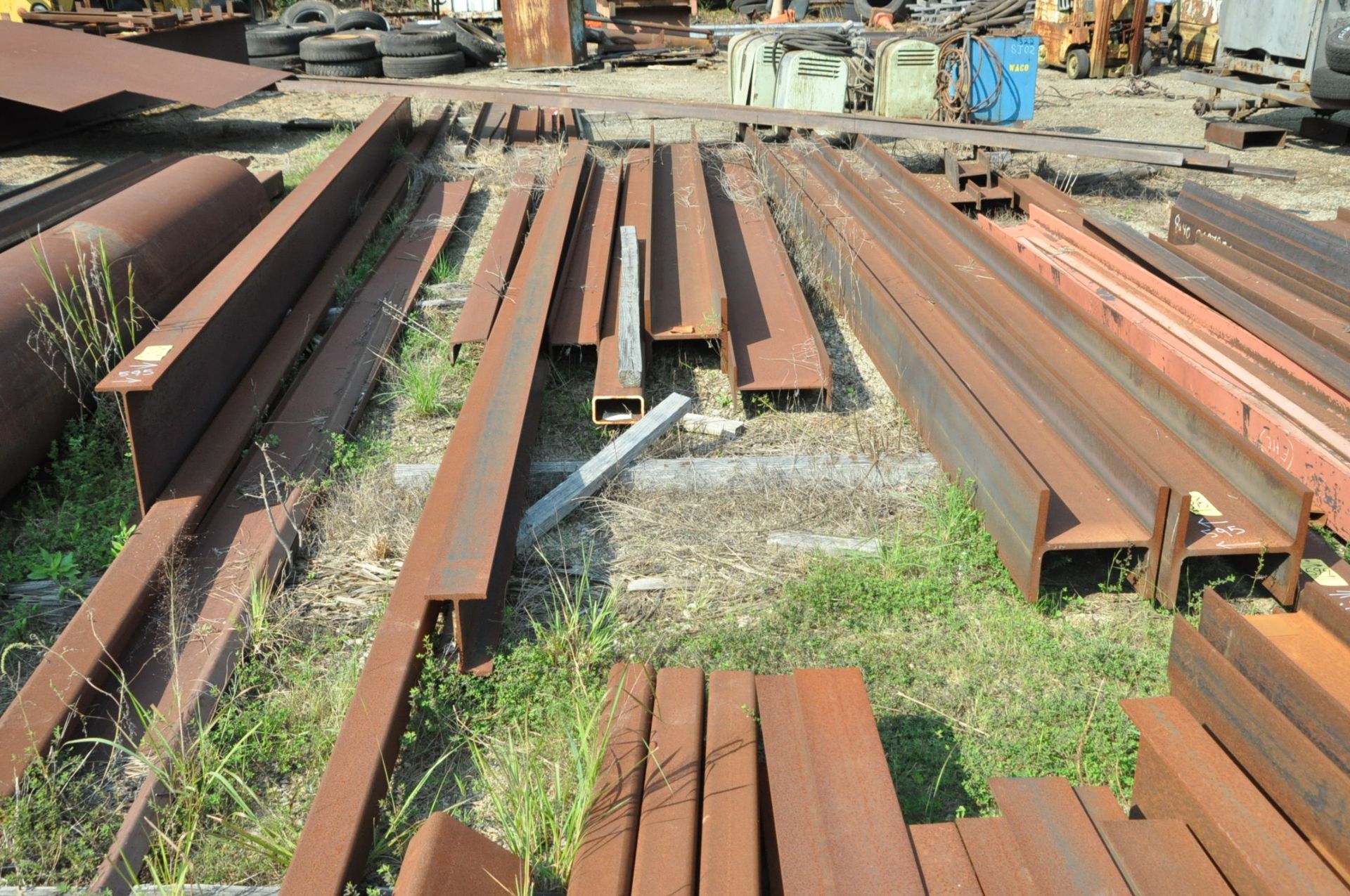 Lot-Steel I-Beam, H-Beam, Rectangular Hollow Tube, and Angle Iron Stock