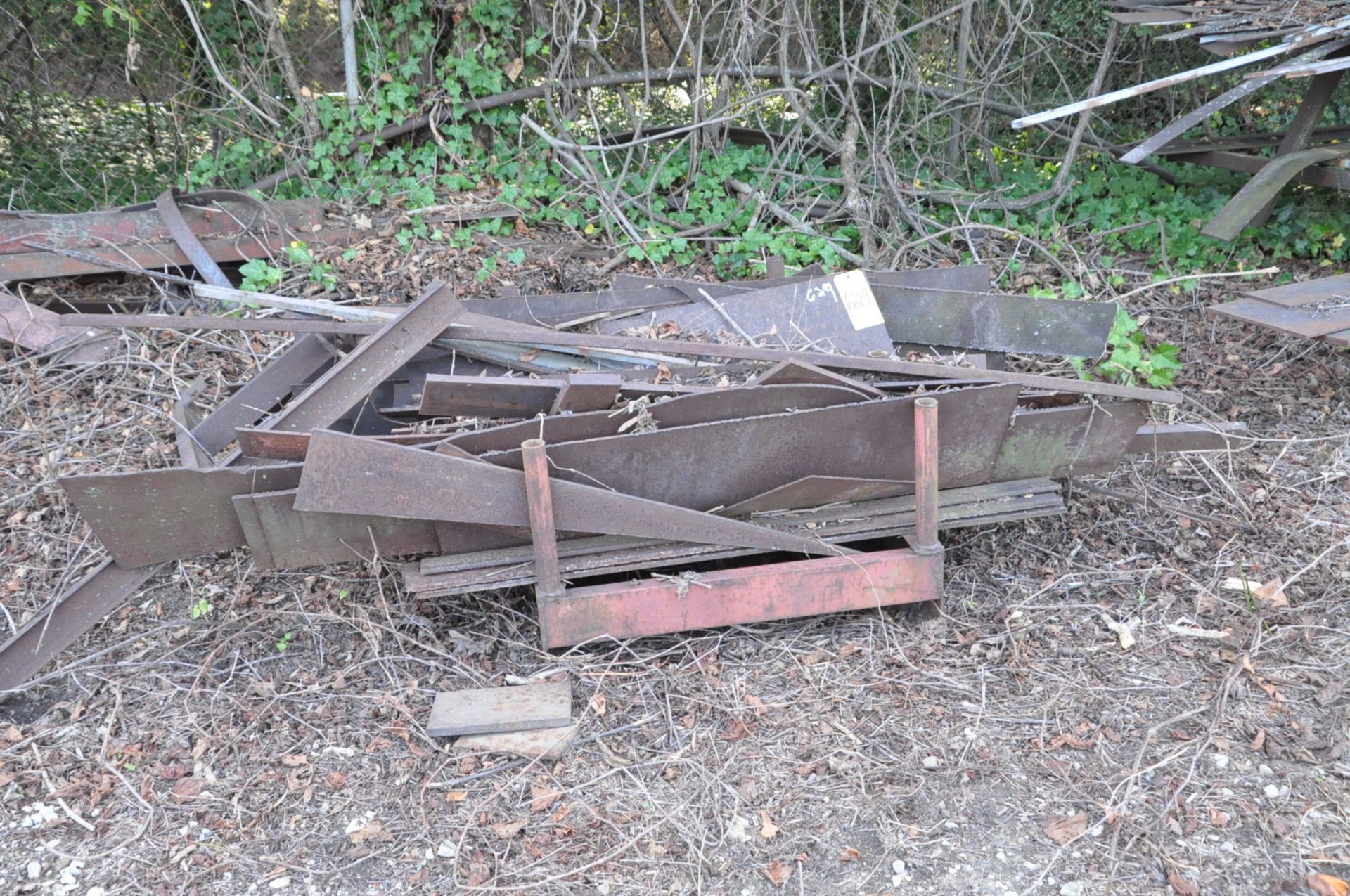 Lot-Various Steel Cutoff Stock Along (1) Fence, (Flat Bar Stock and Rack Not Included) - Image 16 of 16