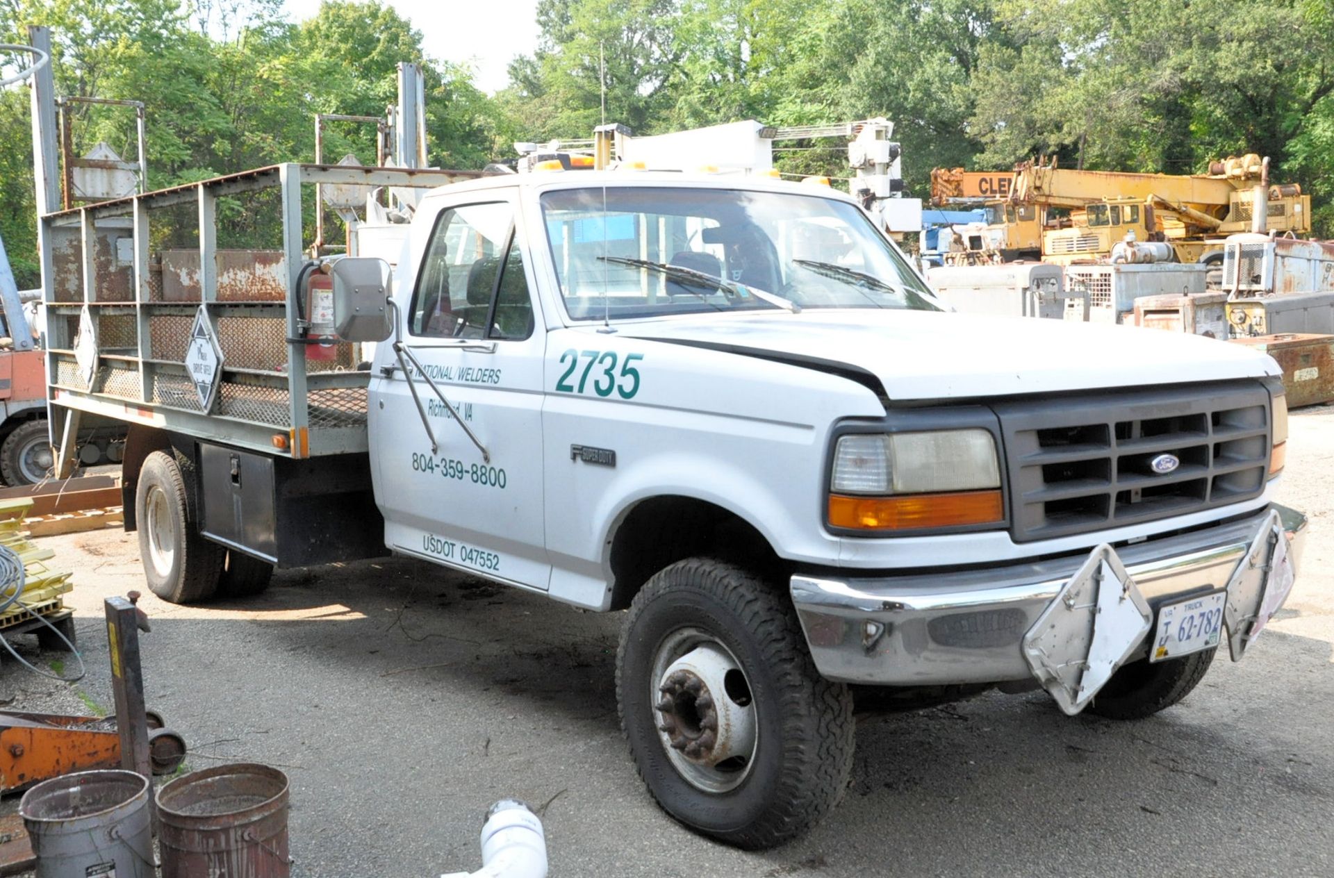 1994 Ford Super Duty XL Flat Bed Truck, VIN 1FDLF47M5REA12295, Standard Cab, 8' x 12' Flat Bed, - Image 4 of 13