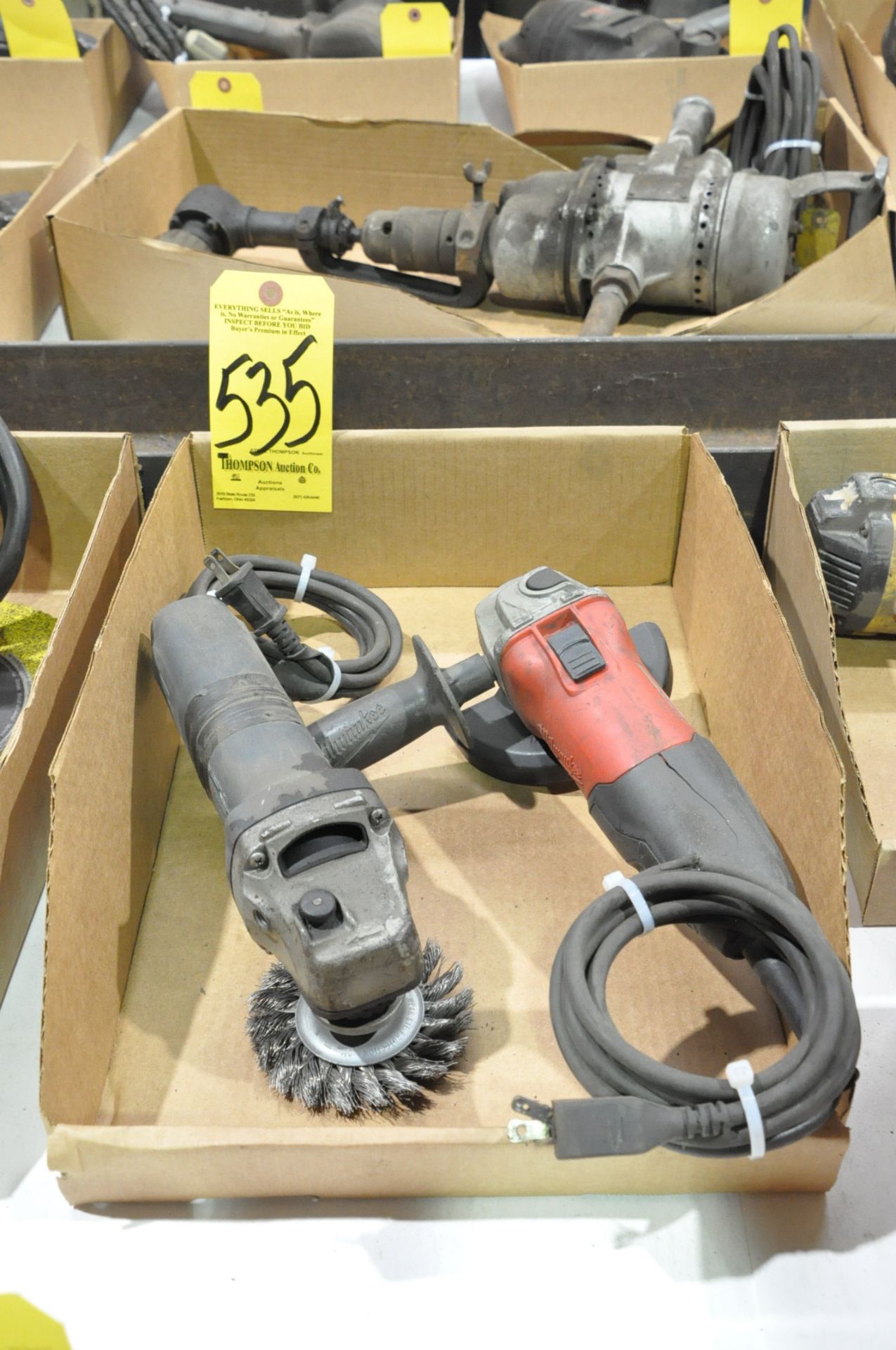 Lot-(1) Milwaukee and (1) Bosch 4 1/2" Electric Angle Grinders in (1) Box