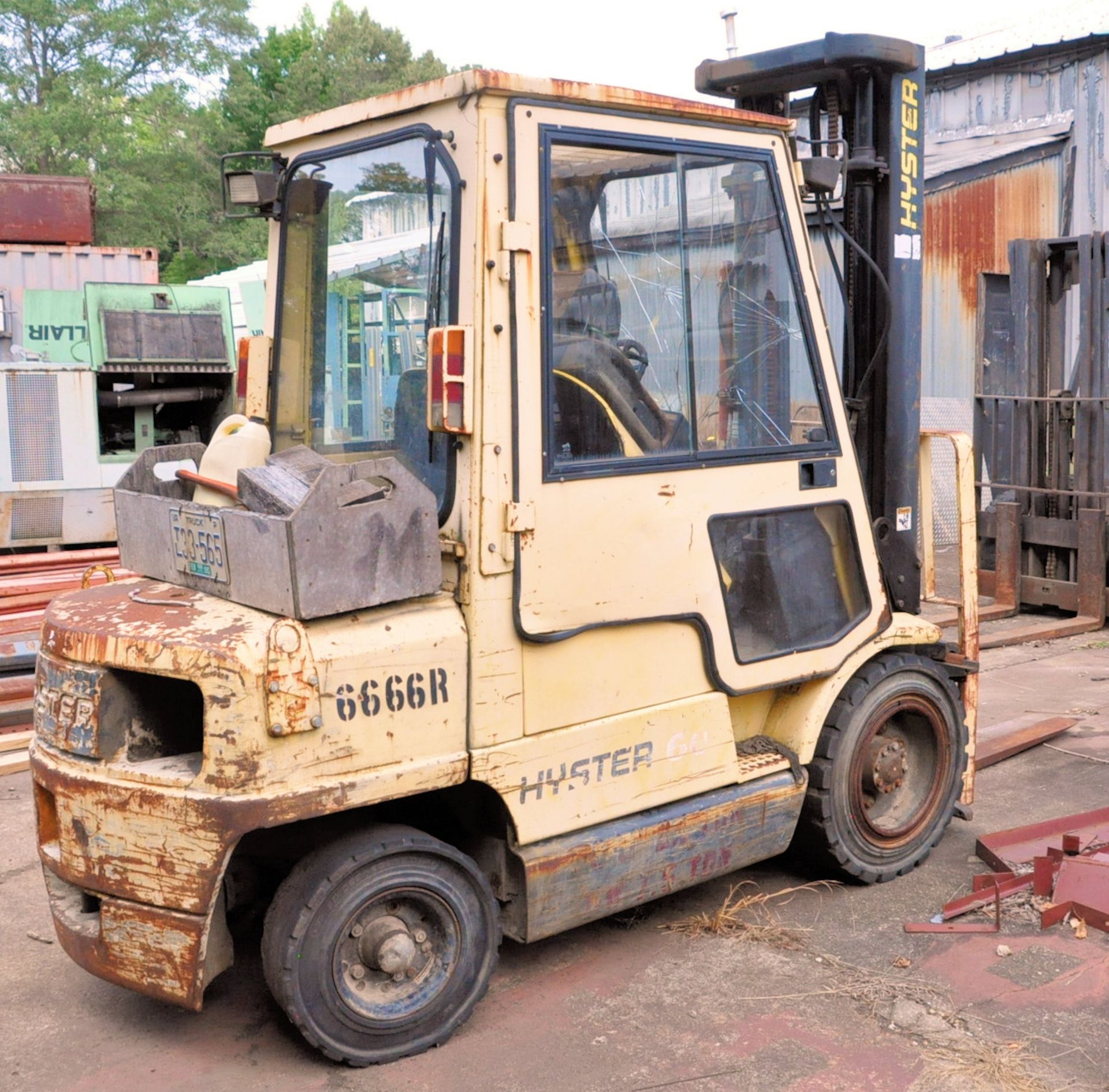 Hyster Model H60XM All Terrain Fork Lift Truck, 5,500-Lbs. Capacity, Diesel, 3-Stage Mast, 42" x - Image 4 of 6