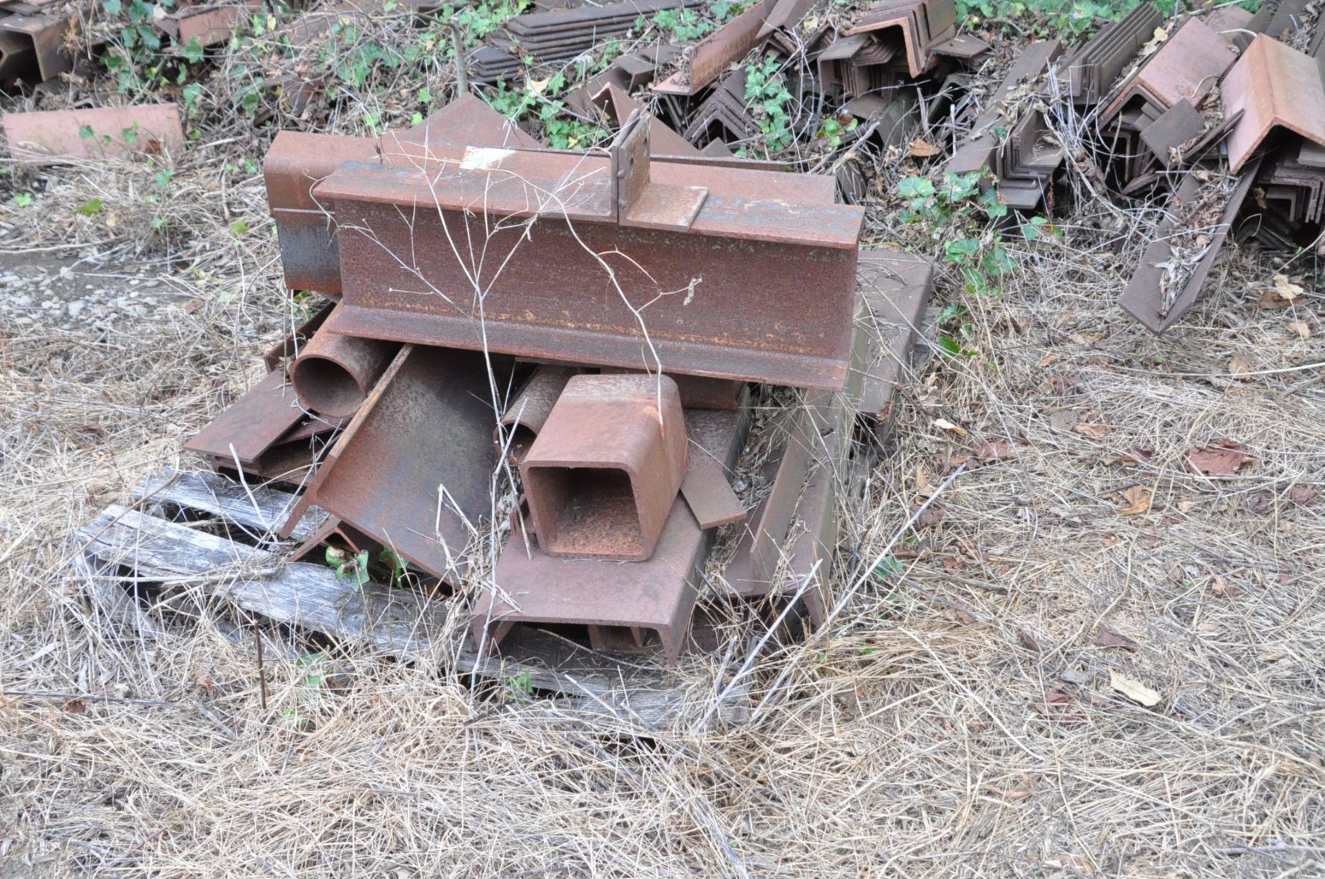 Lot-Various Steel Cutoff Stock Along (1) Fence, (Flat Bar Stock and Rack Not Included) - Image 12 of 16