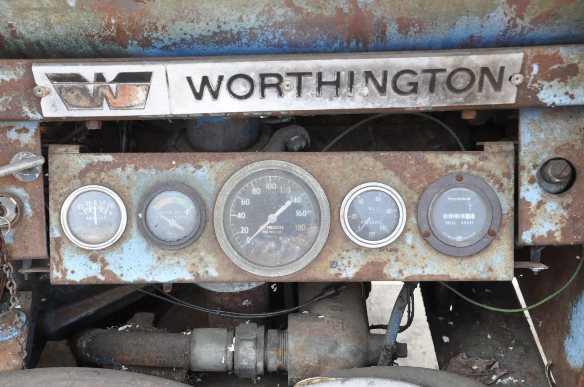 Worthington Model 160 Blue Brute Mono-Rotor Trailer Mounted Air Compressor, S/n 1307, Diesel Engine, - Image 4 of 5