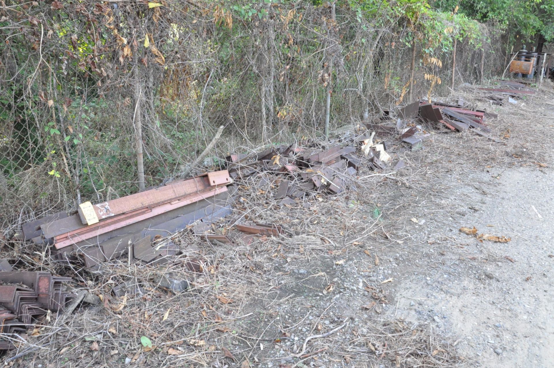 Lot-Various Steel Cutoff Stock Along (1) Fence, (Flat Bar Stock and Rack Not Included) - Image 2 of 16