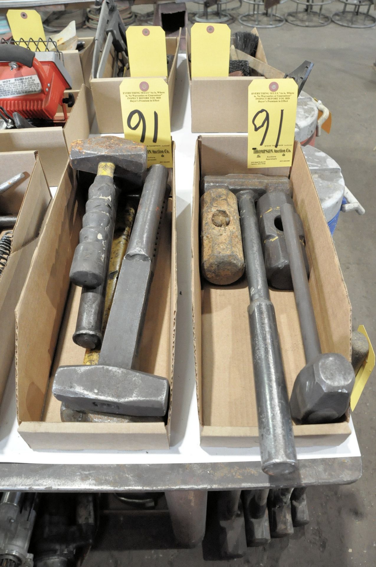 Lot-Short Handle Sledge Hammers in (2) Boxes