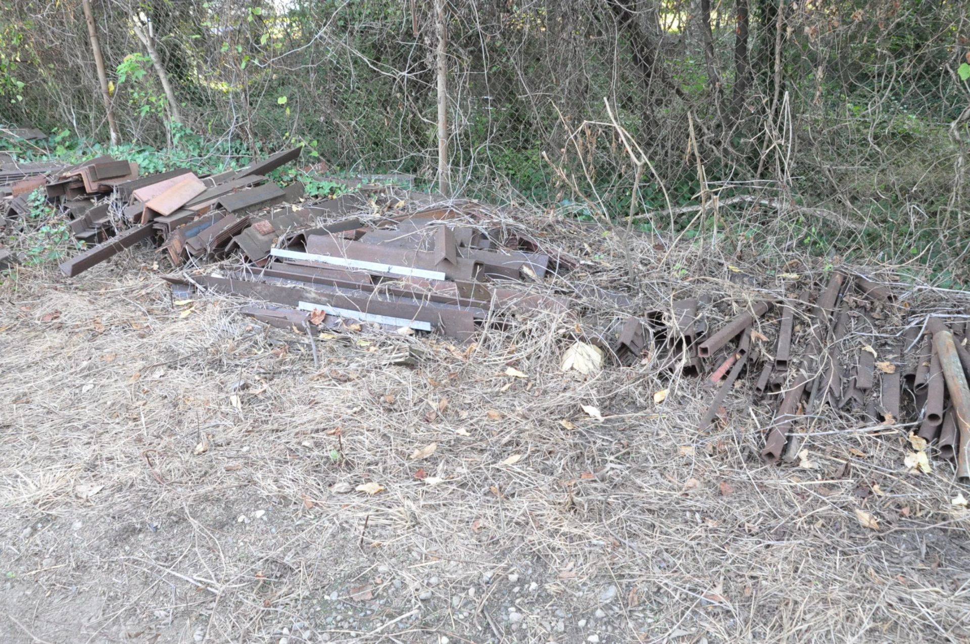 Lot-Various Steel Cutoff Stock Along (1) Fence, (Flat Bar Stock and Rack Not Included) - Image 11 of 16