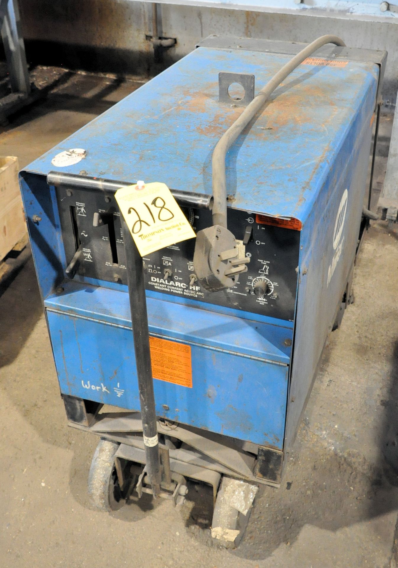 Miller Dialarc HF, 250-Amp Capacity CC AC/DC Arc Welding Power Source, S/n JH214489, (Leads Not