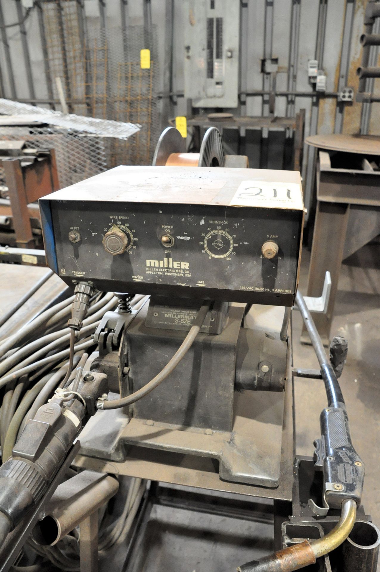 Miller CP-300, 300-Amp Capacity CP DC Arc Welding Power Source, S/n JB566358, with Leads, on Wheels, - Image 3 of 6