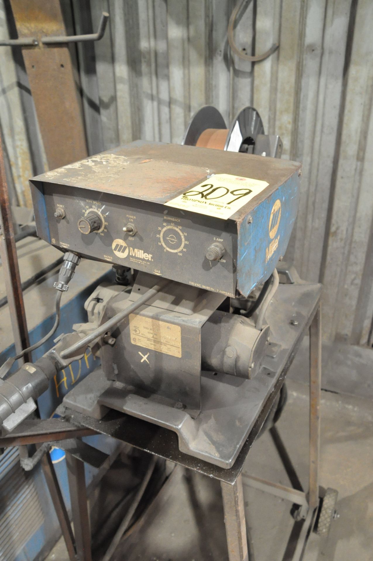 Miller CP-300, 300-Amp Capacity CP DC Arc Welding Power Source, S/n JB566350, with Leads, on Wheels, - Image 2 of 5