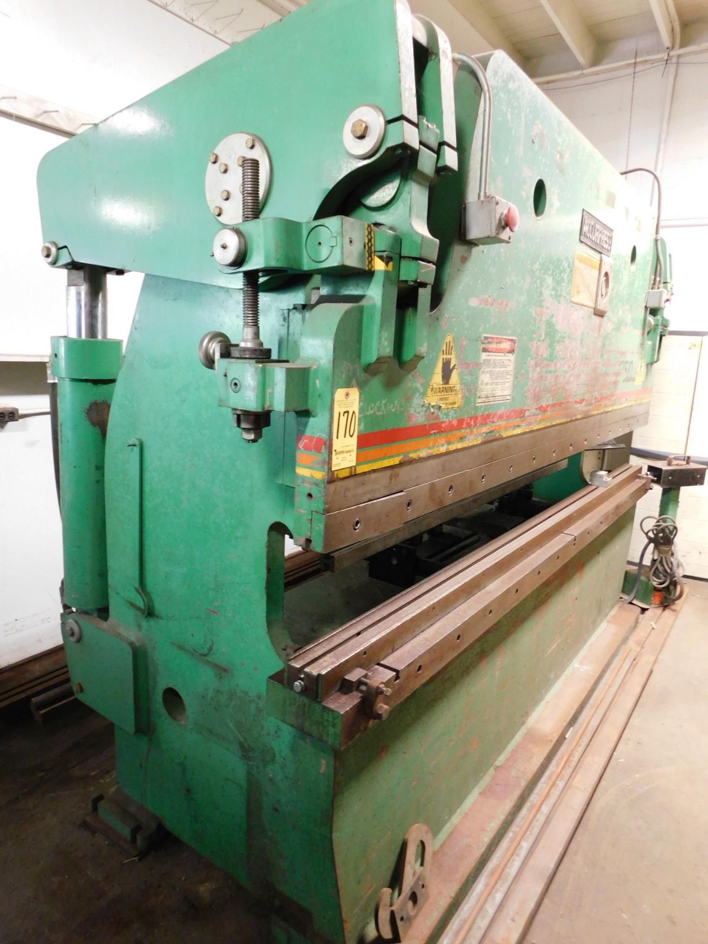 Accurpress Model 717510 Hydraulic Press Brake, s/n 1510, New 1990, 175 Ton, 10' Overall, 102" - Image 4 of 14