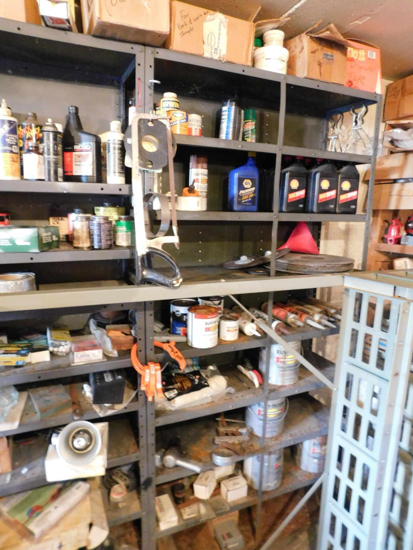 Contents Along Wall, Desk, Table, (2) Shelving Units - Image 5 of 6