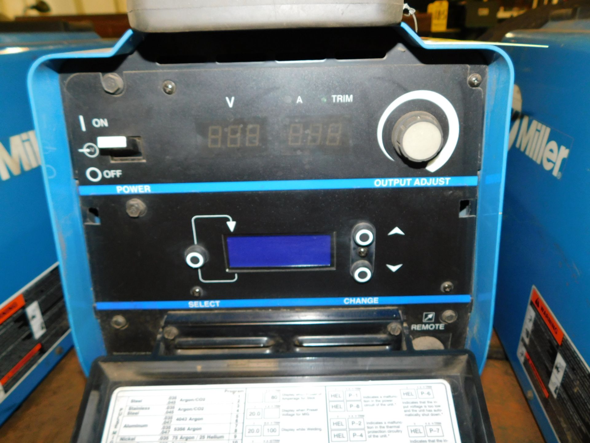 Miller Invision 354MP DC Inverter Arc Welder, s/n LG090663A, 1 or 3 Phase, 230/460 Vo.ts - Image 2 of 5