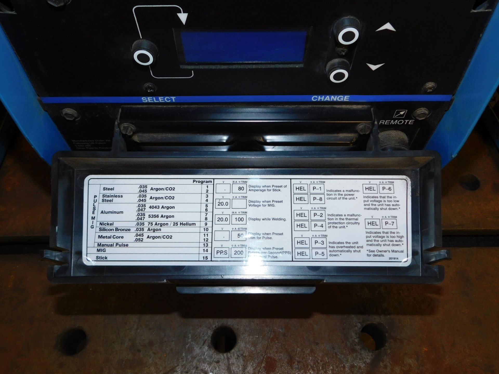 Miller Invision 354MP DC Inverter Arc Welder, s/n LG080347A, 1 or 3 Phase, 230/460 Vo.ts - Image 3 of 5