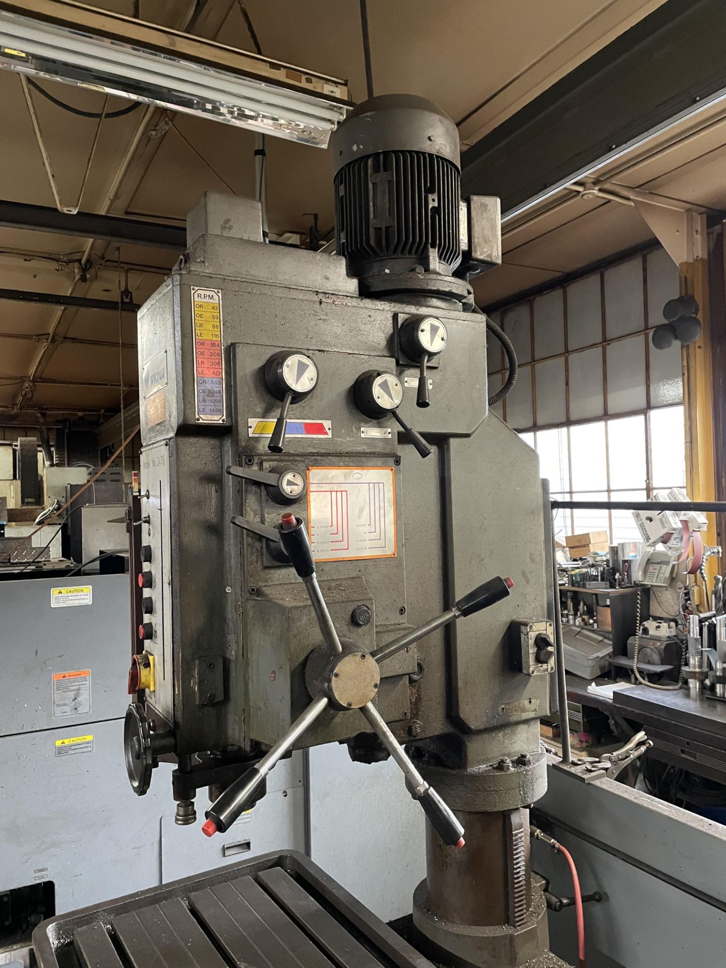 Wilton No. 2476 Heavy Duty Single Spindle Drill Press. - Image 3 of 5